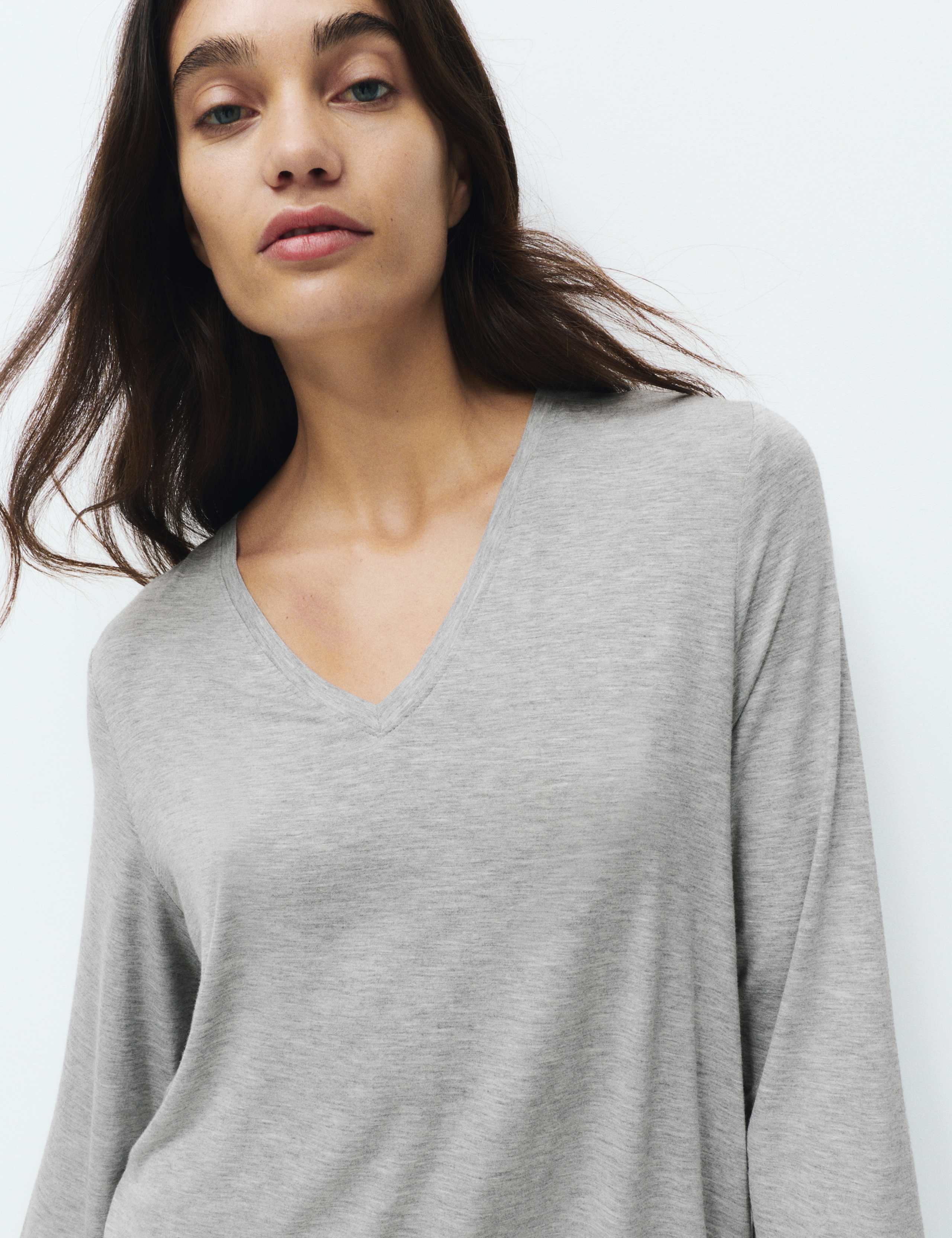 Viscose Lace Long Sleeve Nightdress 4 of 4