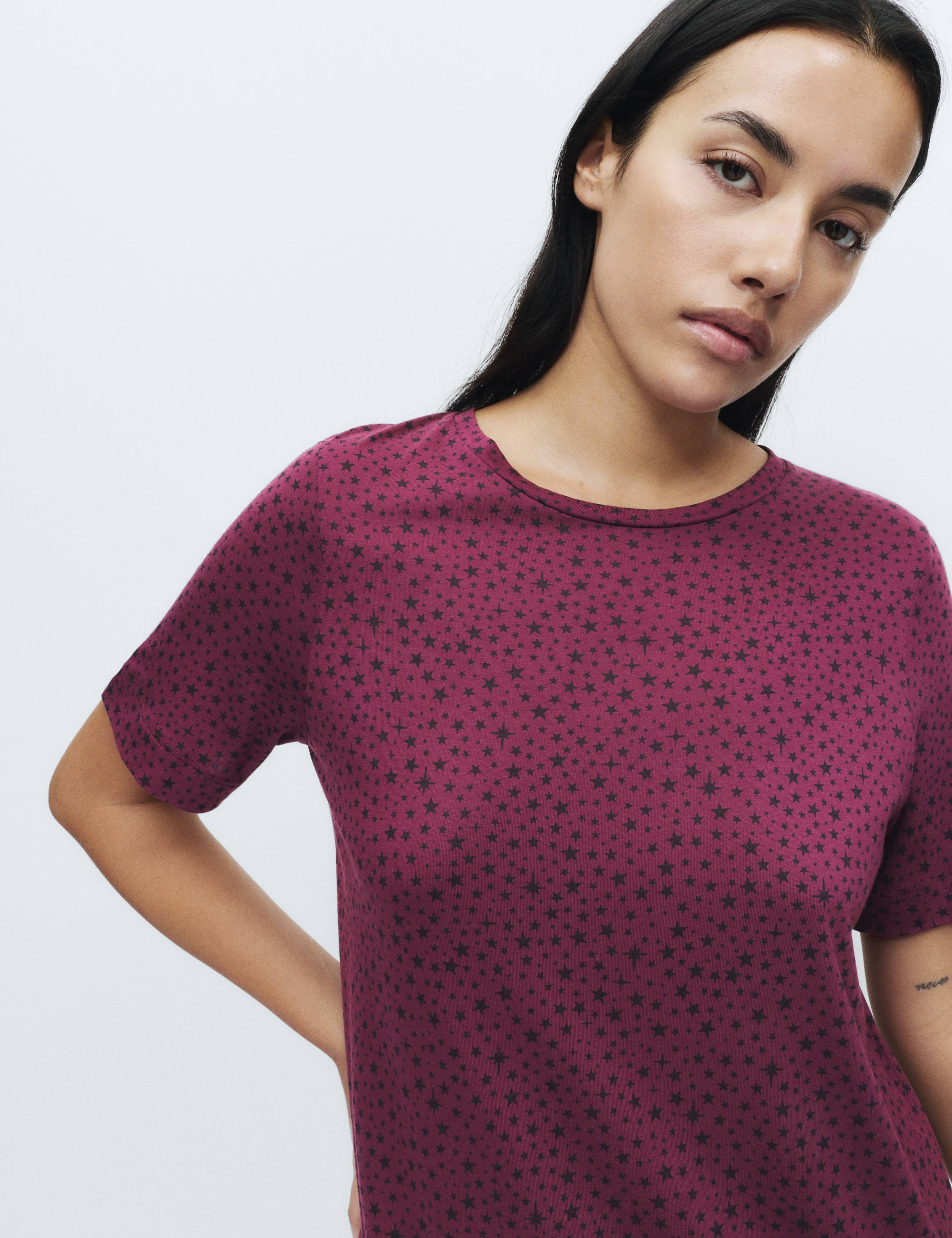 Cotton Modal Printed Long Nightdress 3 of 4