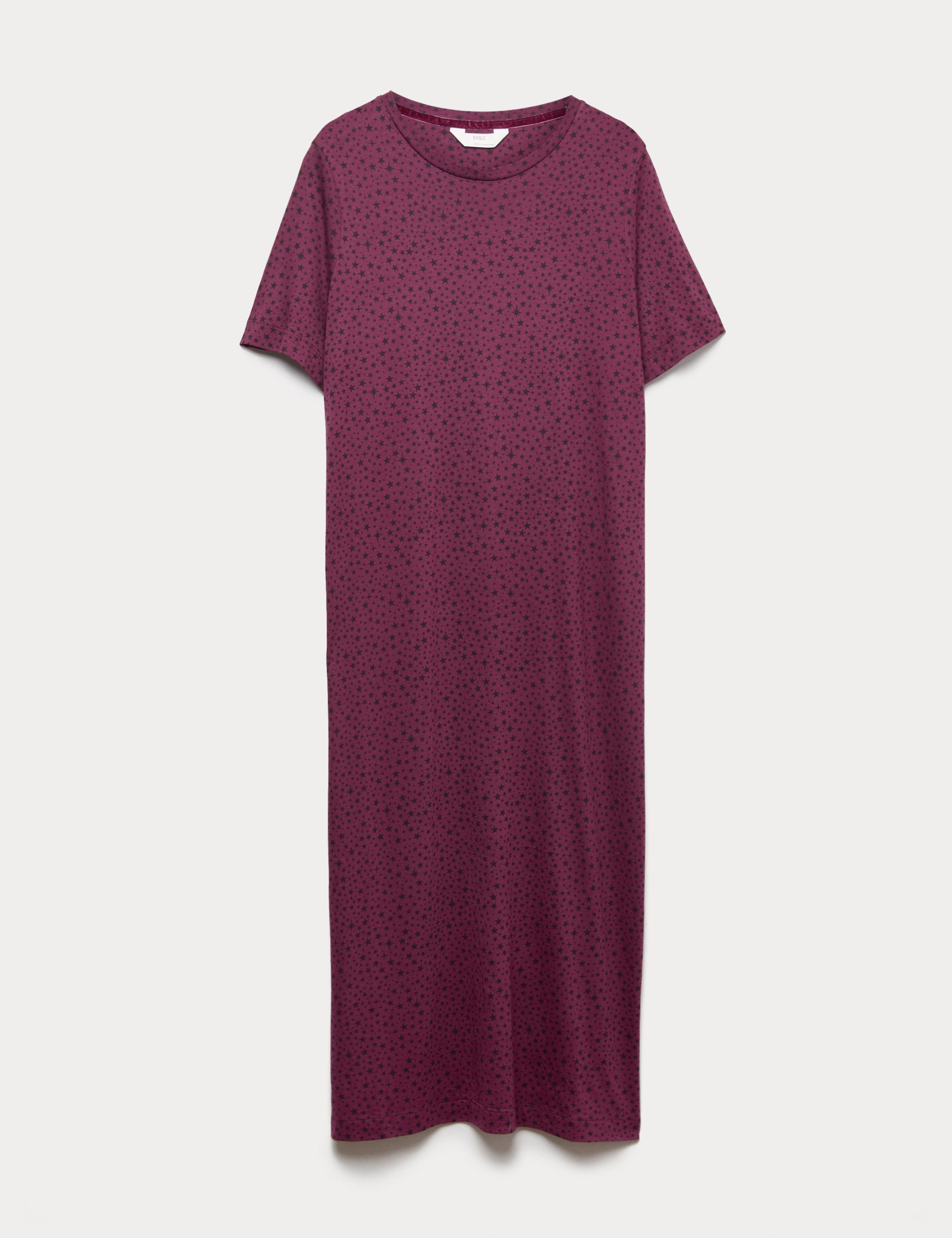 Cotton Modal Printed Long Nightdress 2 of 4