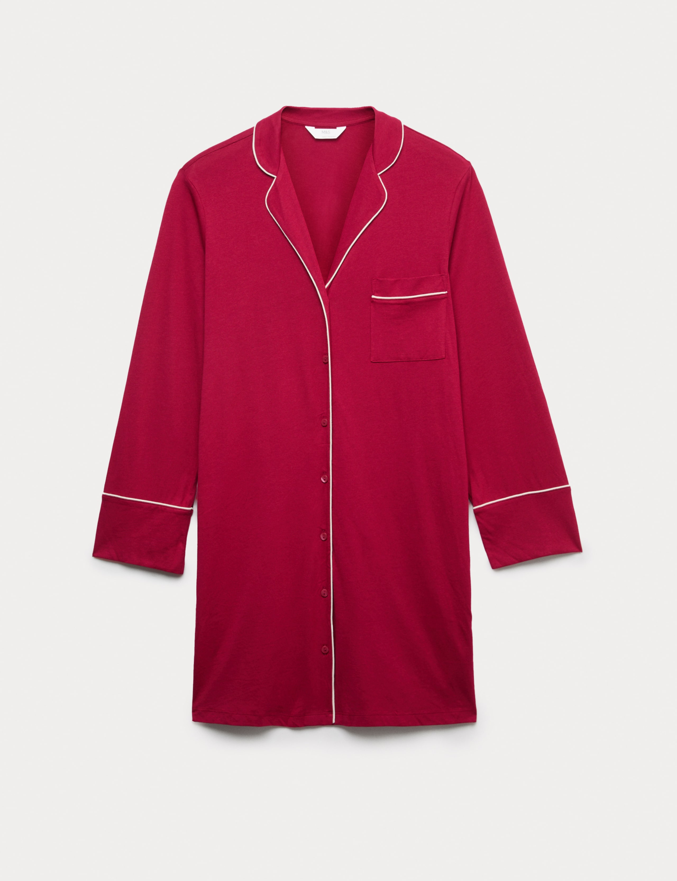 Cotton Modal Revere Nightshirt 2 of 4