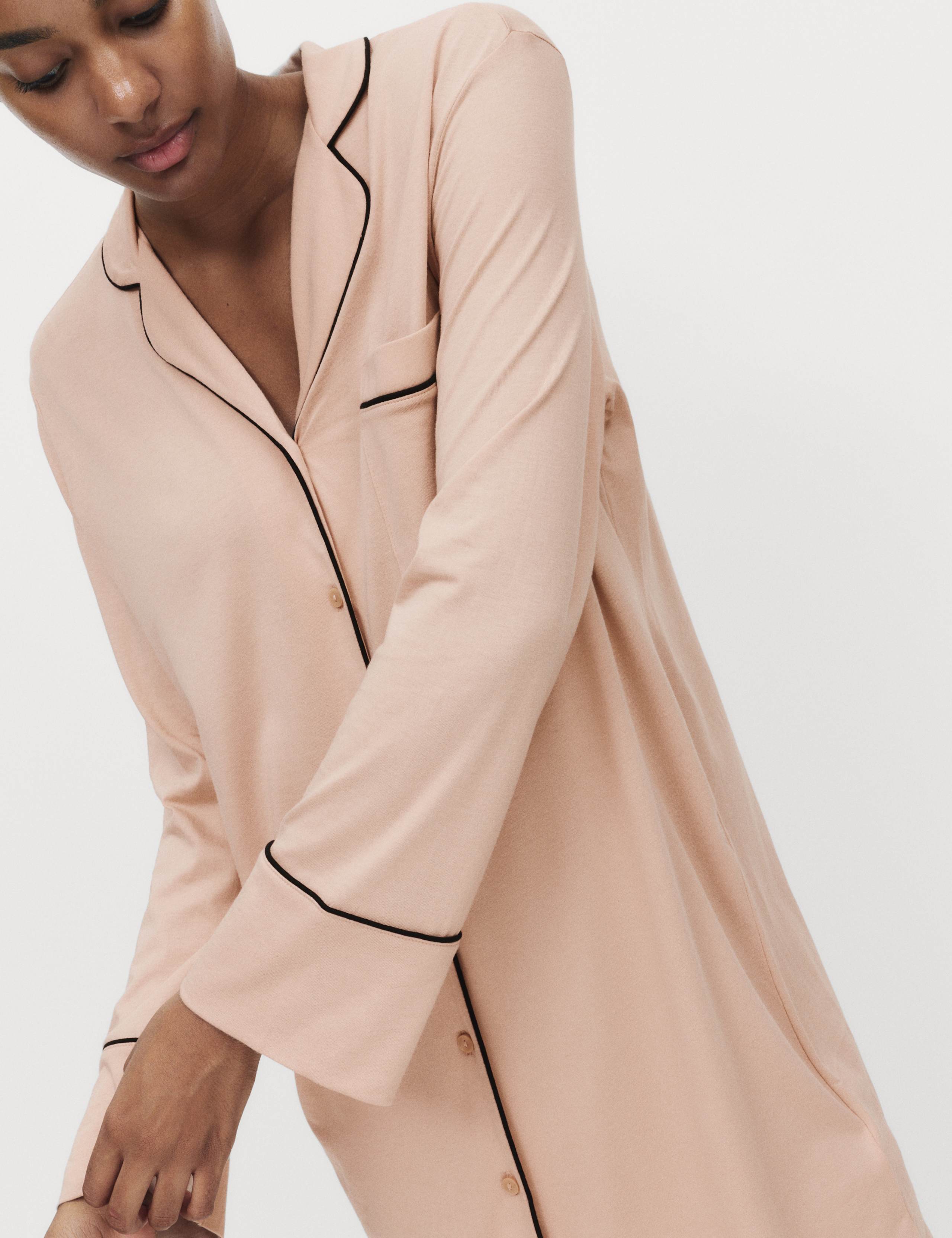 Cotton Modal Revere Nightshirt 1 of 5