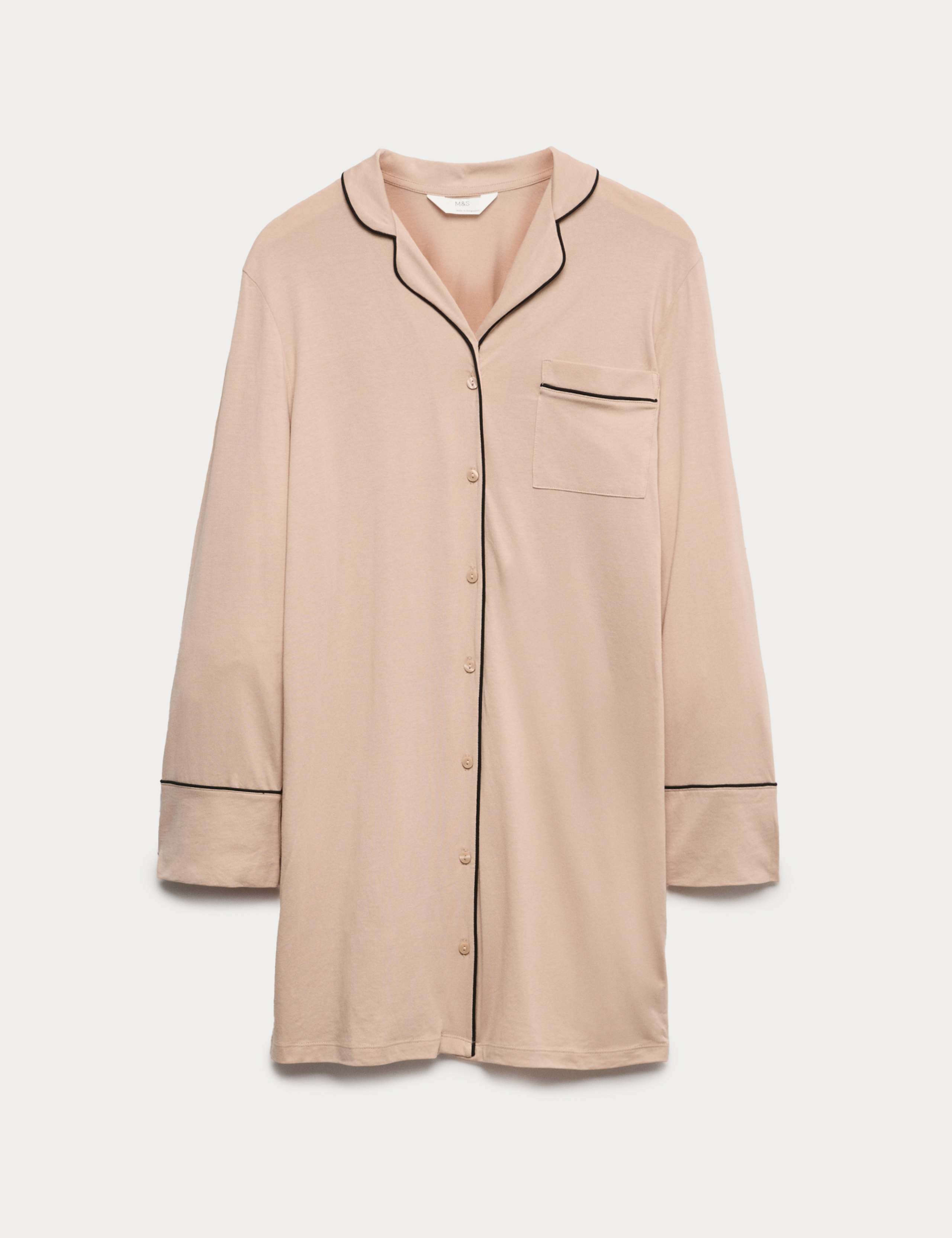 Cotton Modal Revere Nightshirt 2 of 5
