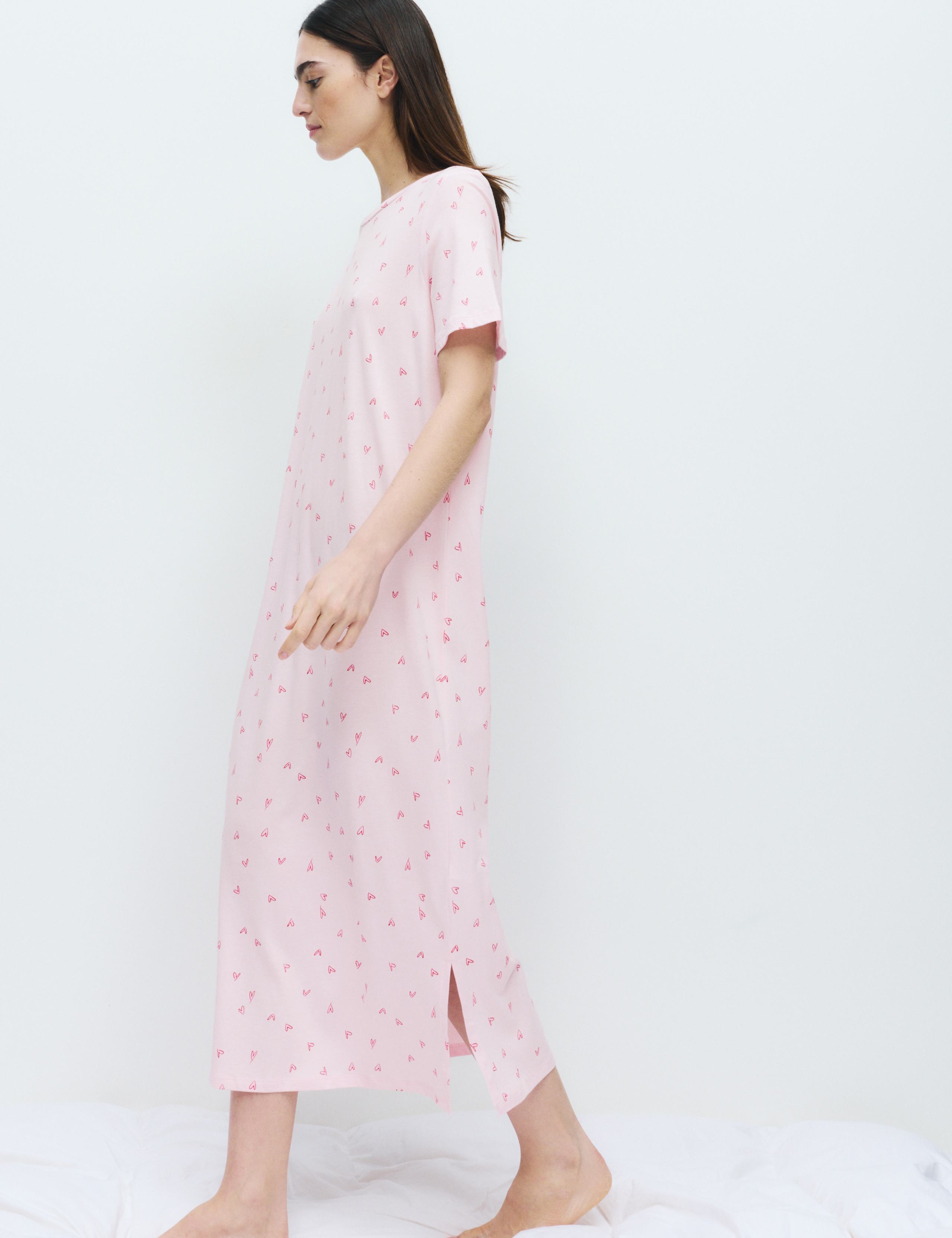 Cotton Modal Printed Nightdress 1 of 4