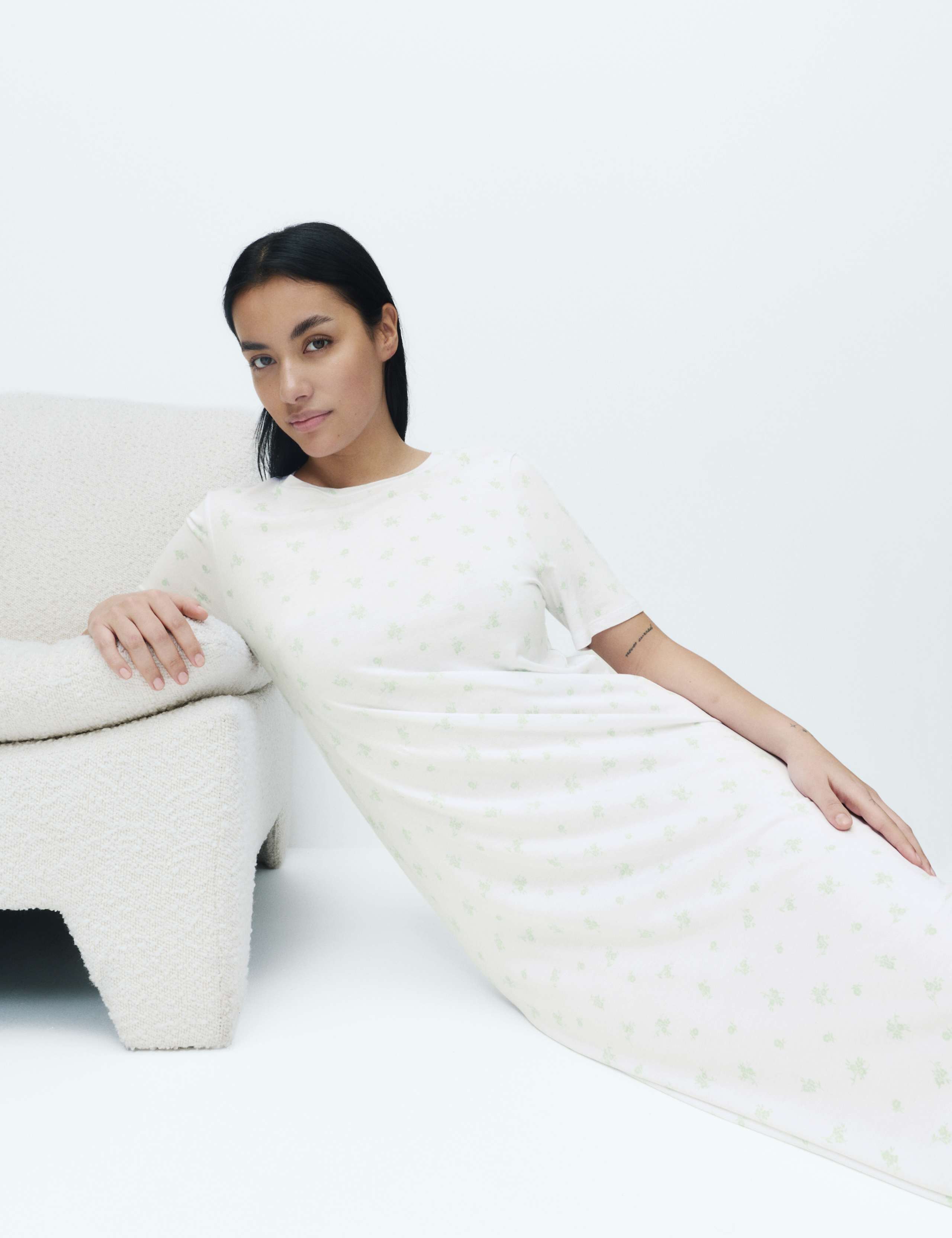 Cotton Modal Printed Nightdress 1 of 4