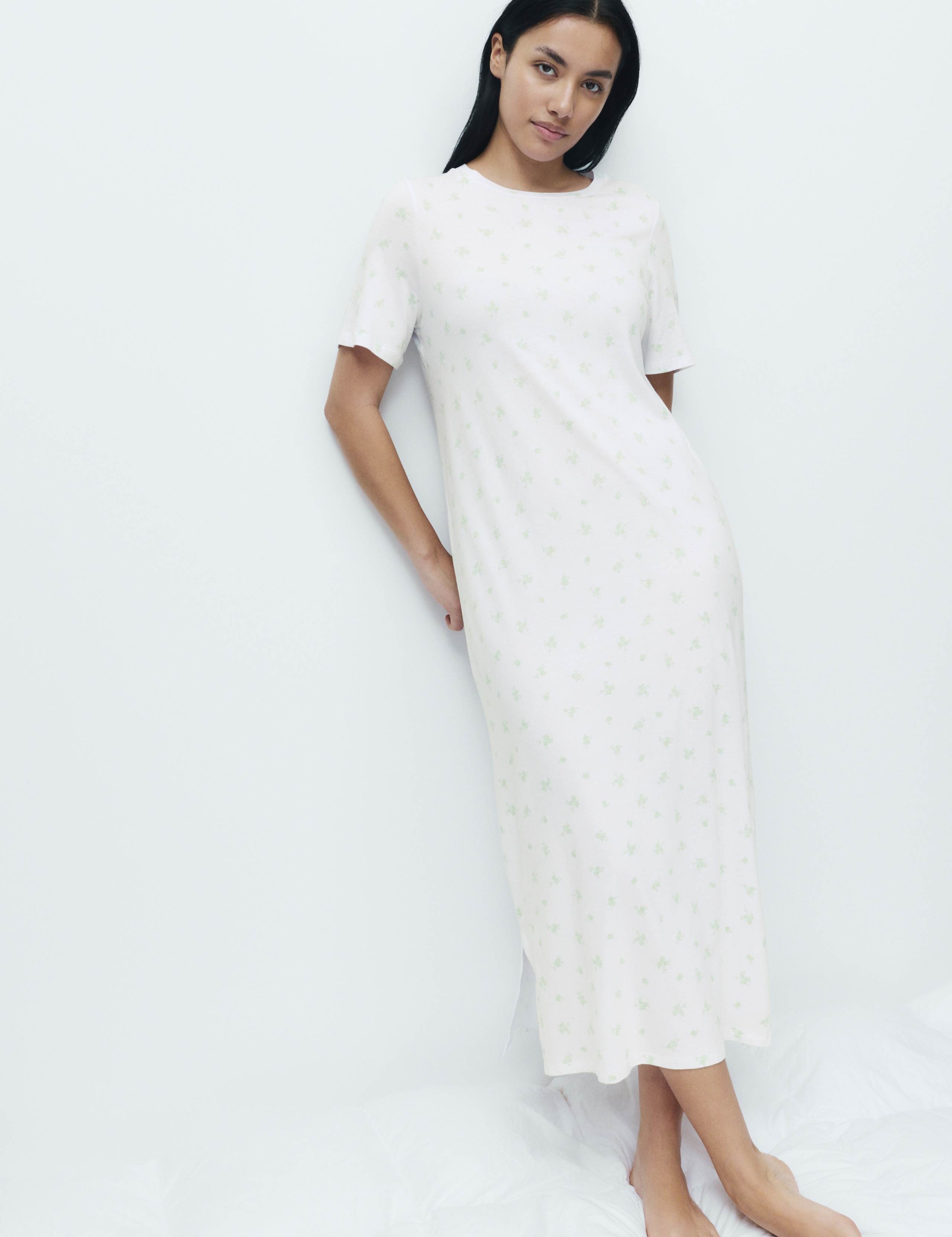 Cotton Modal Printed Nightdress 3 of 4