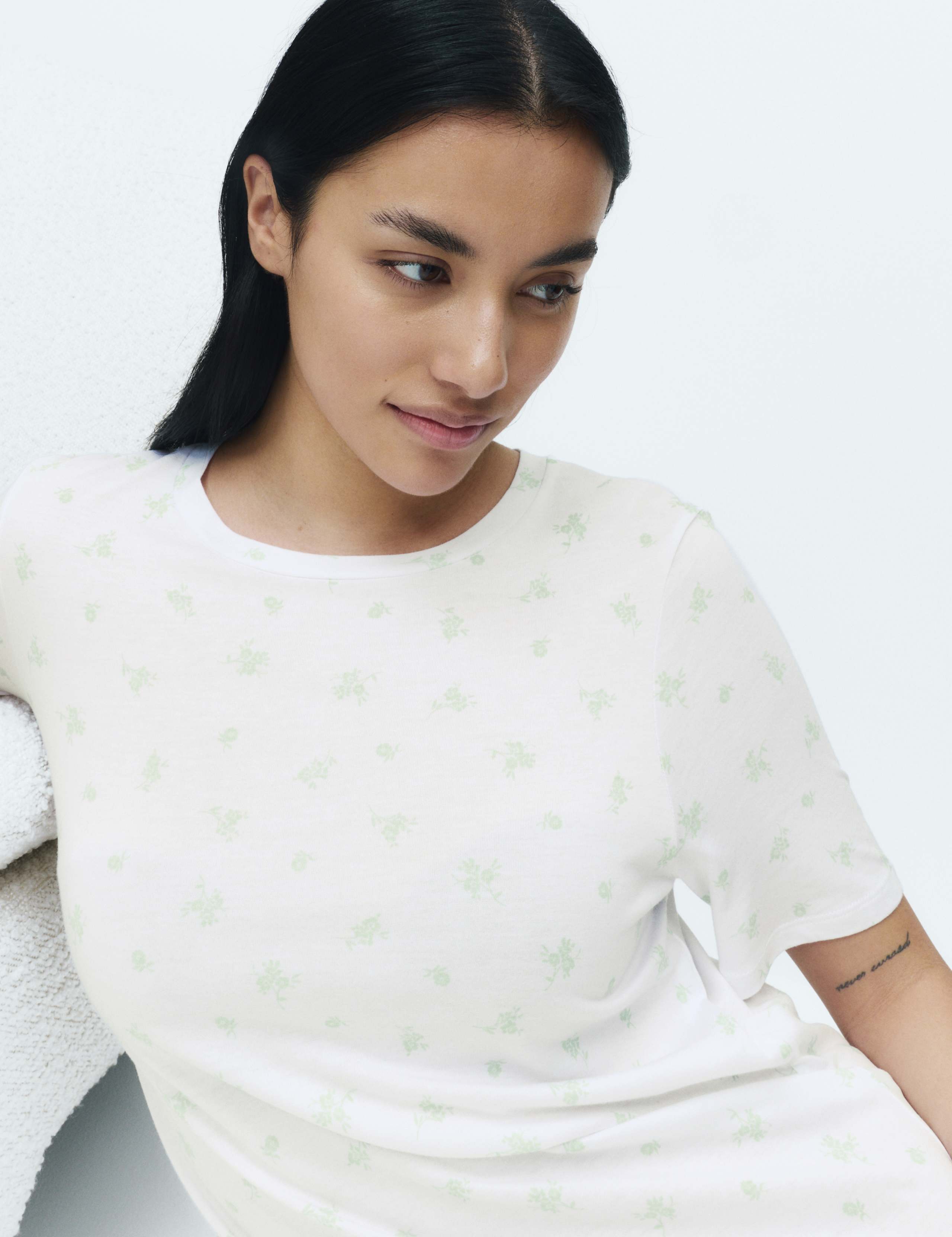 Cotton Modal Printed Nightdress 4 of 4