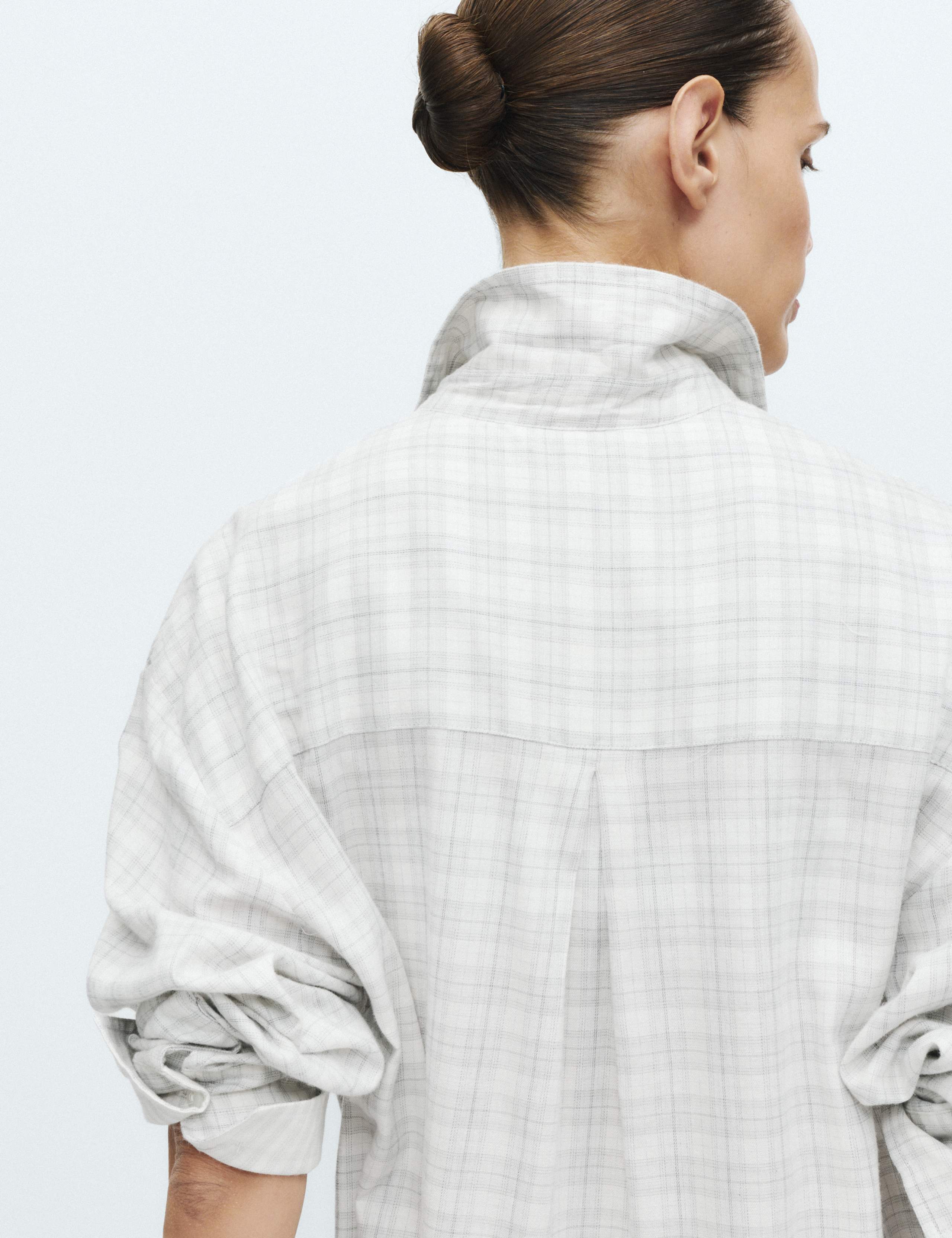 Brushed Cotton Blend Checked Nightshirt 5 of 5