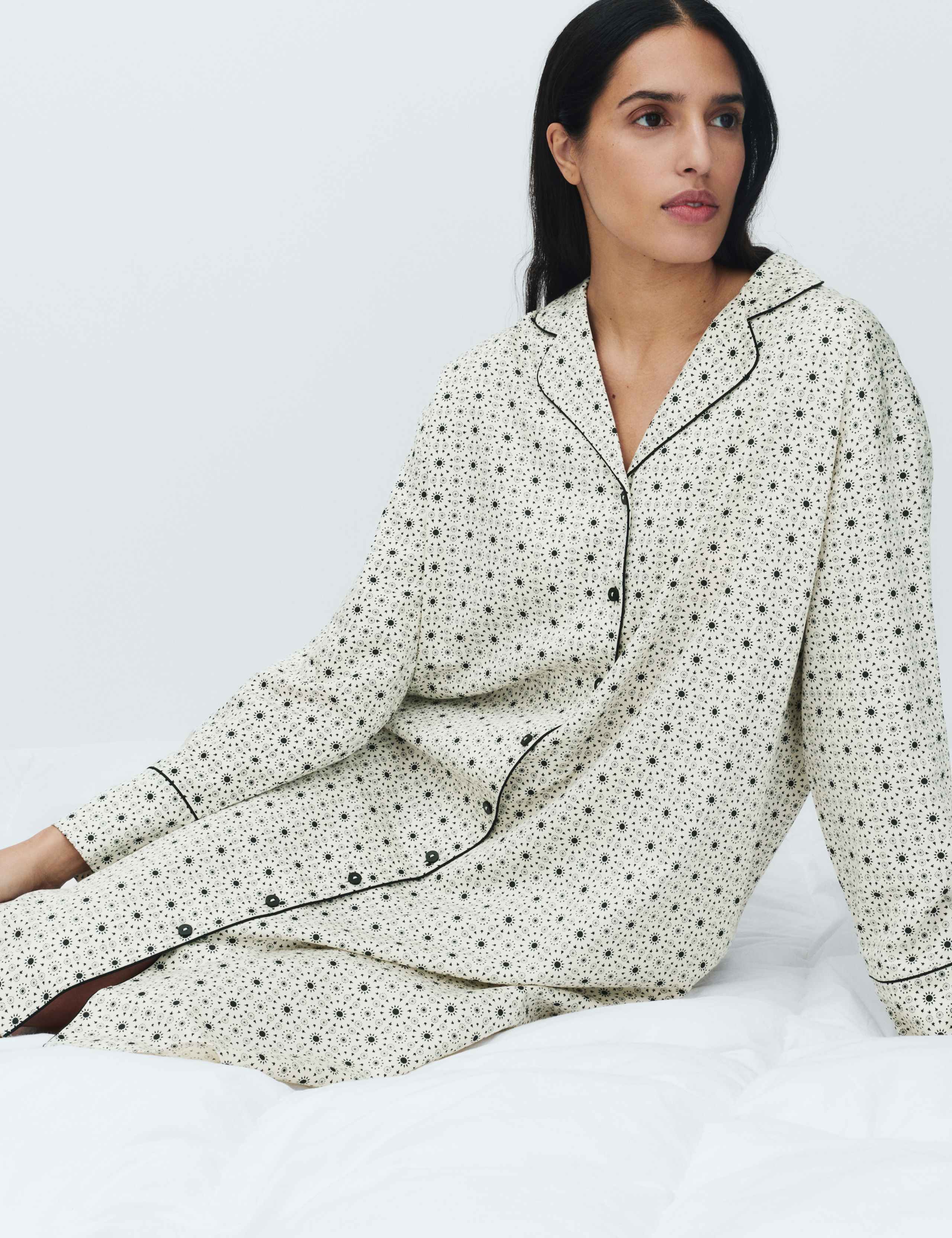 Pure Cotton Sateen Eid Printed Nightshirt 1 of 7