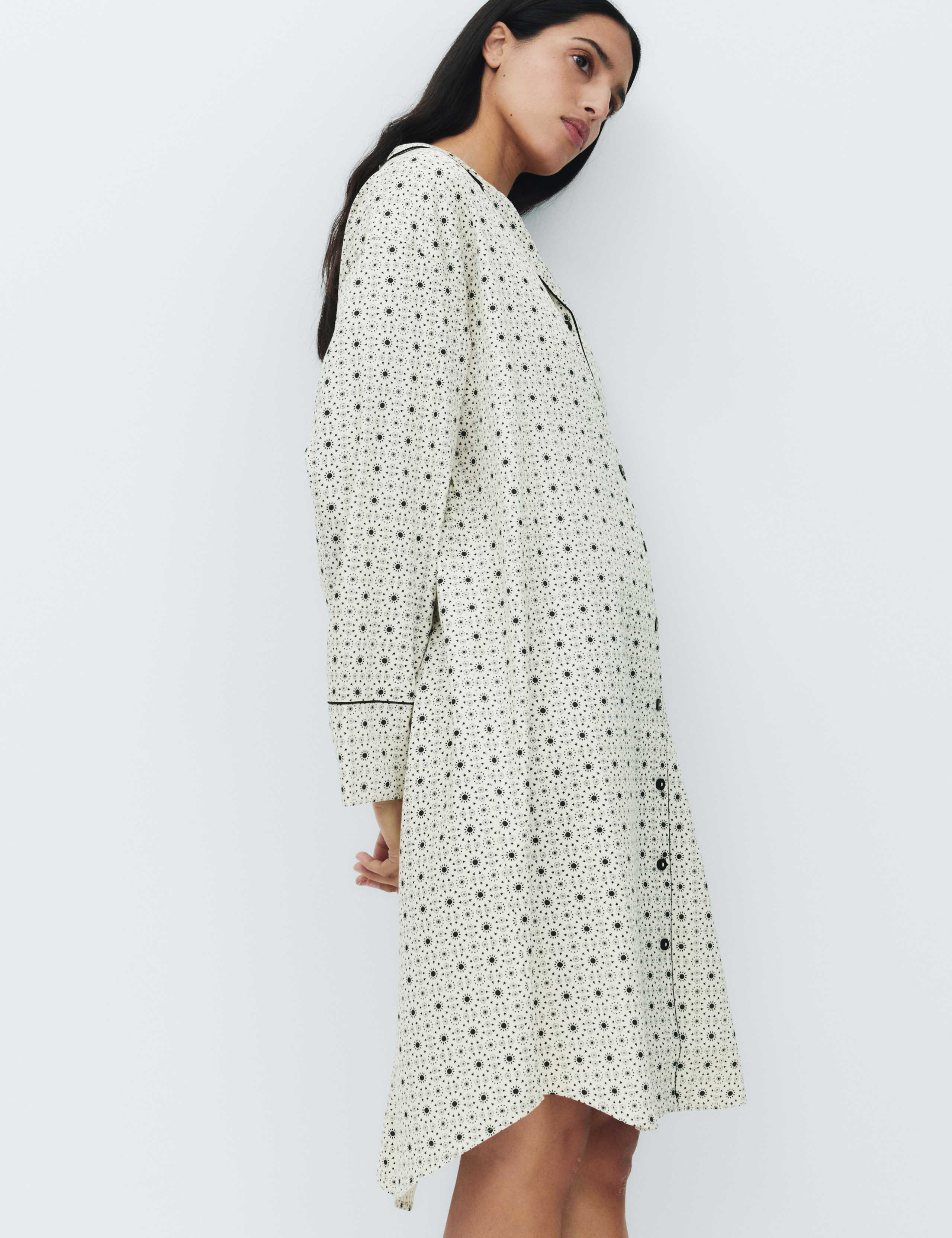 Pure Cotton Sateen Eid Printed Nightshirt 5 of 7