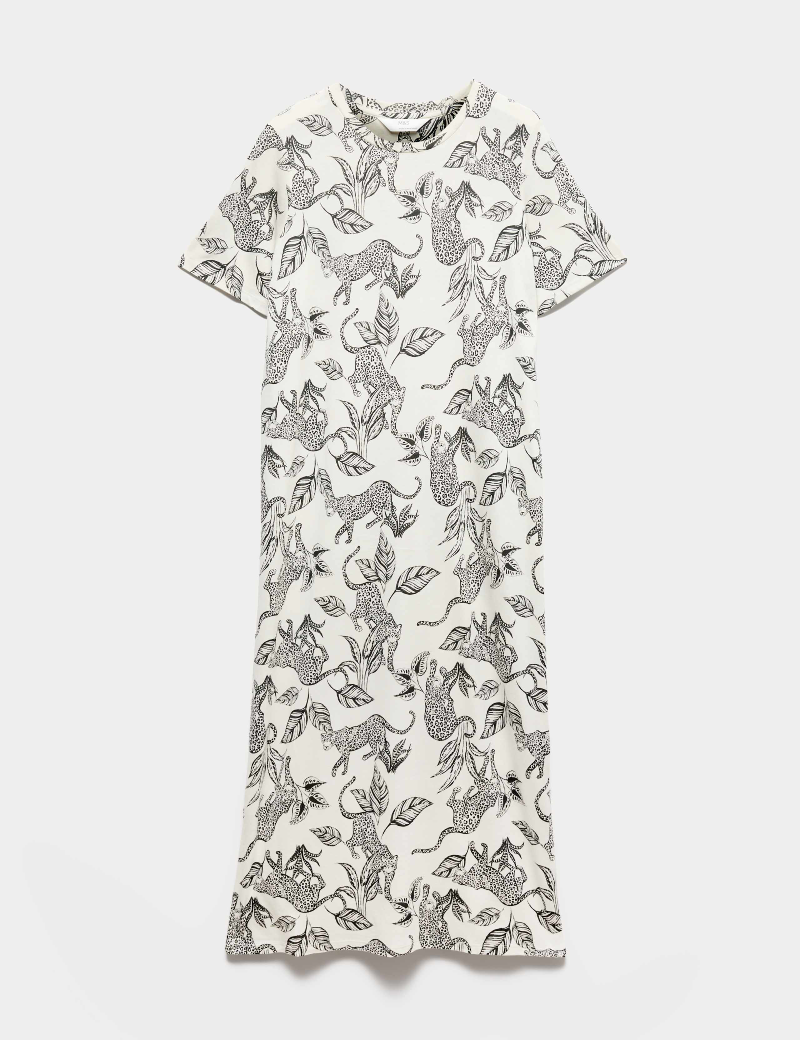 Cotton Modal Printed Long Nightdress 2 of 5