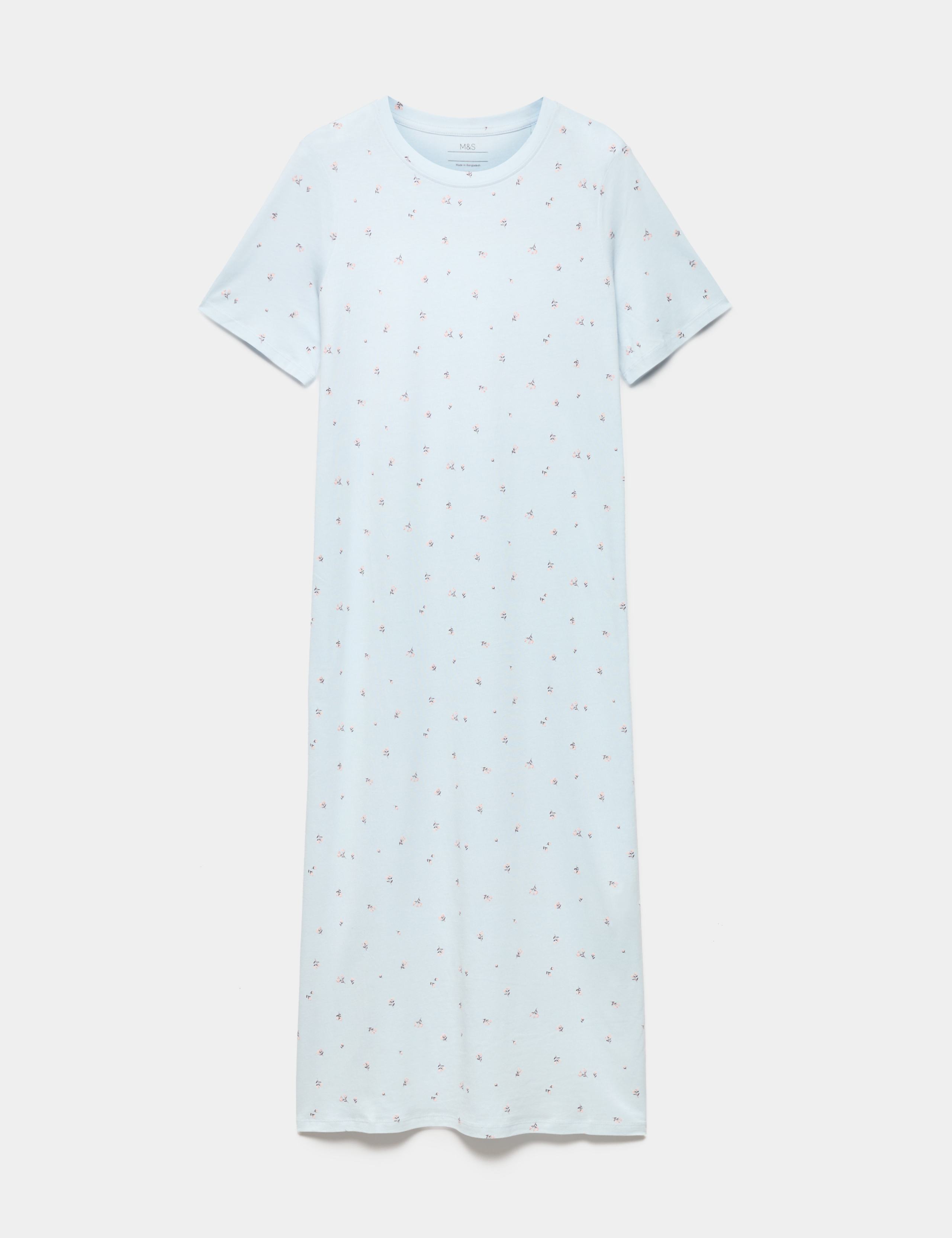 Cotton Modal Printed Long Nightdress 2 of 6