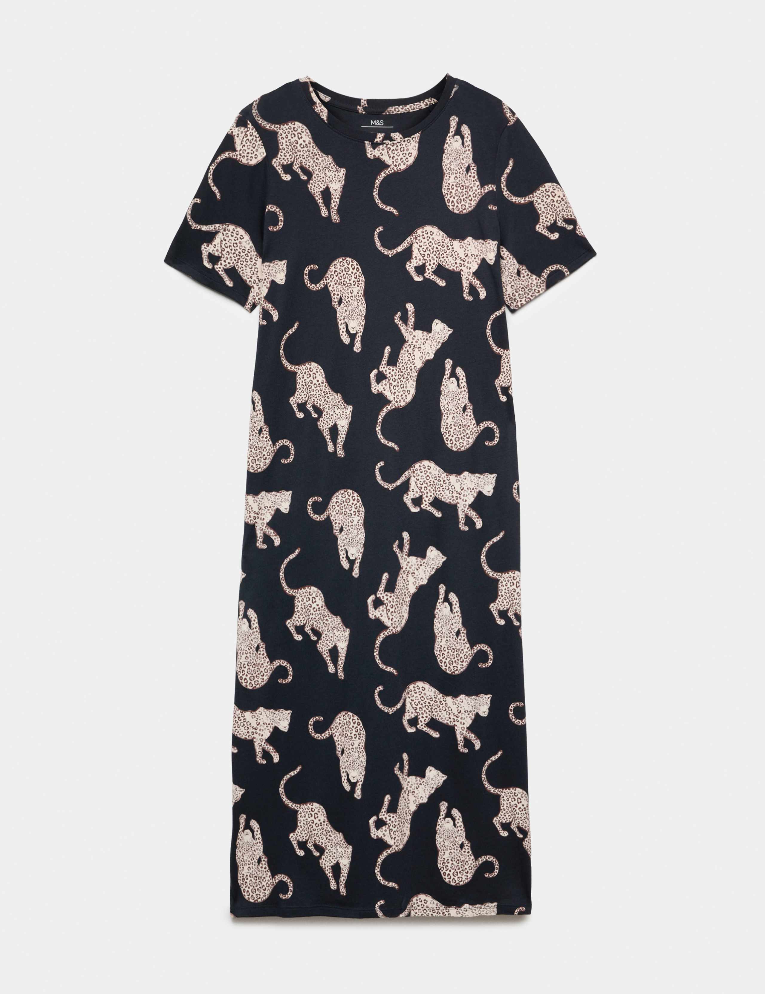 Cotton Modal Printed Long Nightdress 2 of 3
