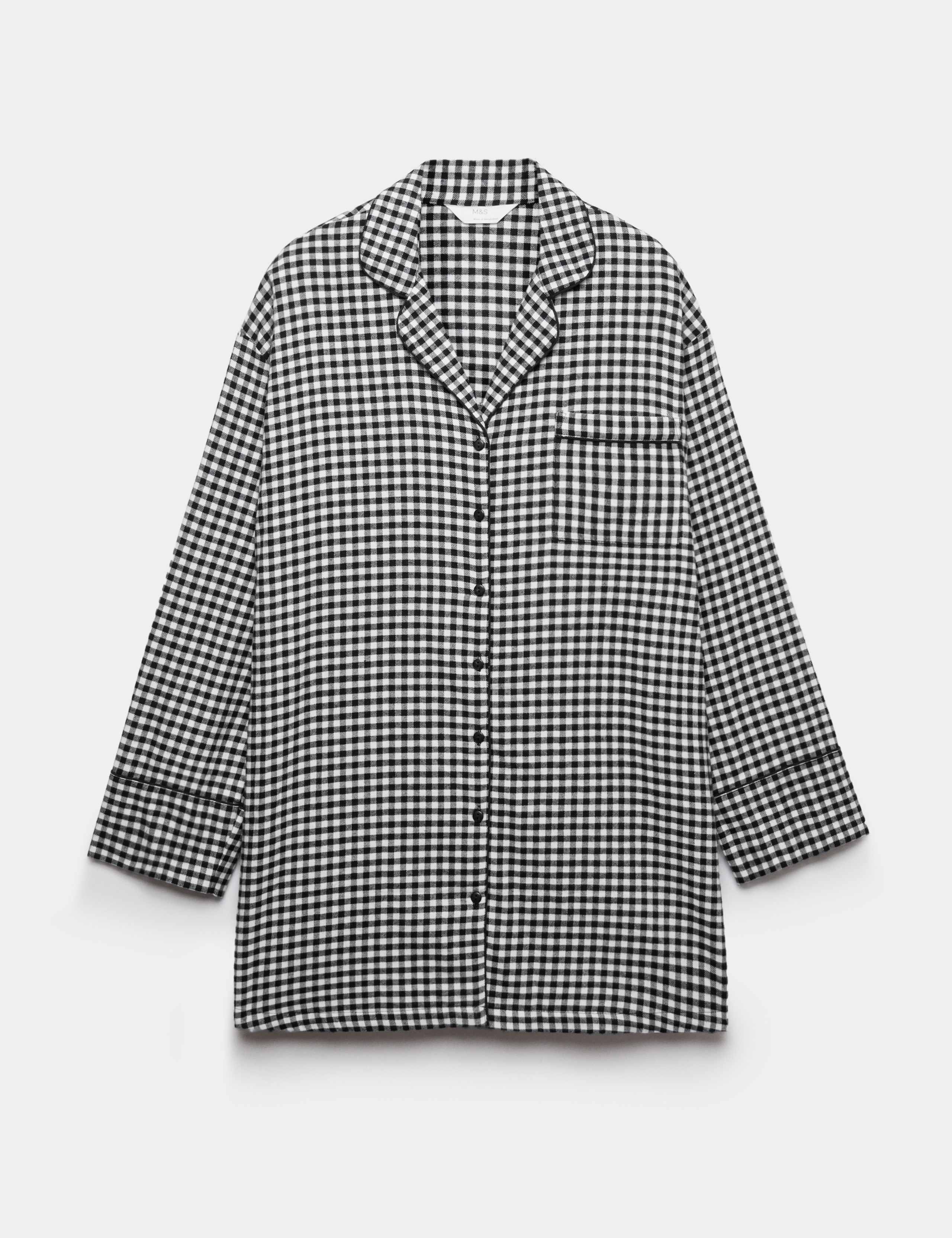 Pure Cotton Gingham Short Nightshirt 2 of 5