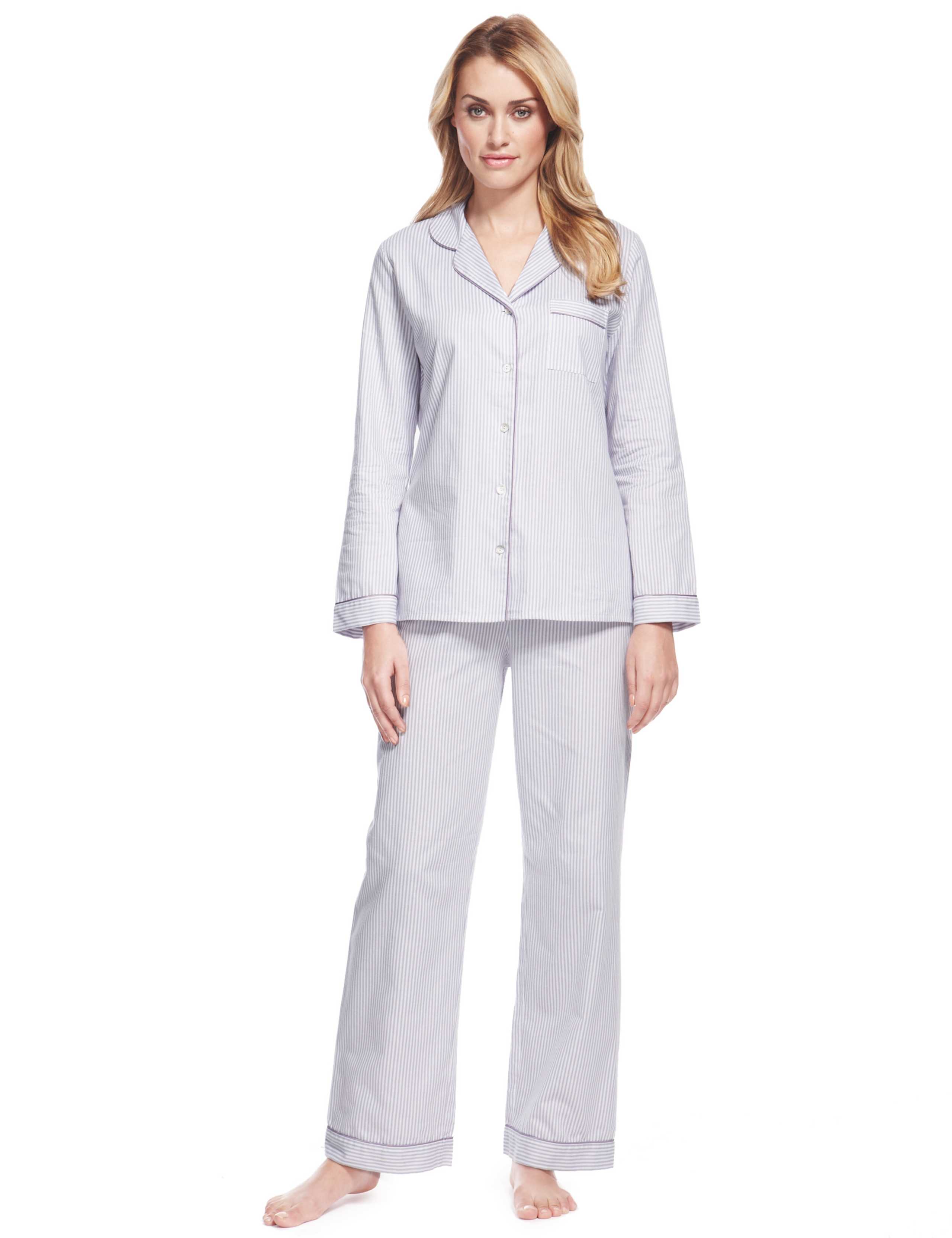 Pure cotton striped pyjamas with cool Comfort™ Technology 1 of 5