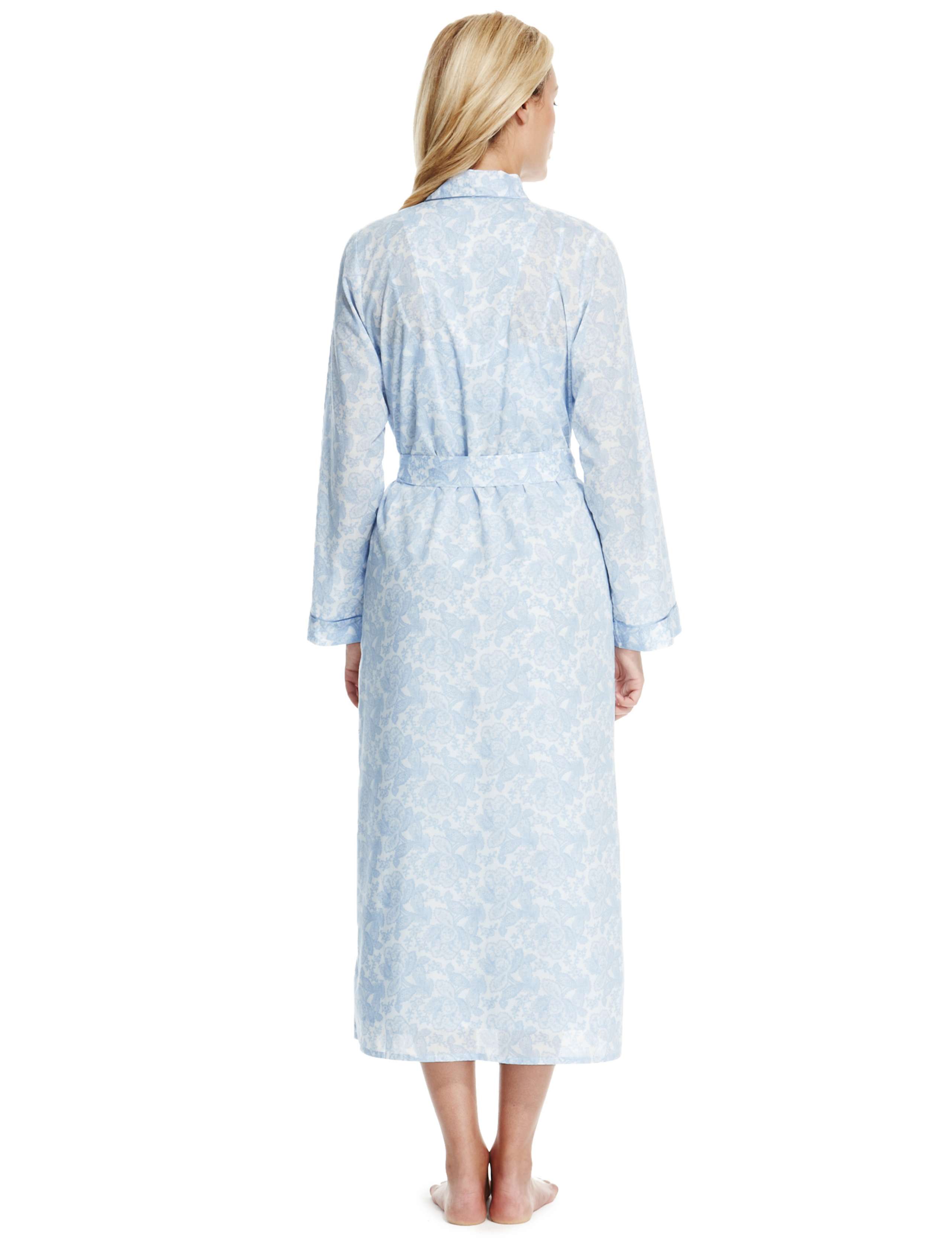 Pure Cotton Floral Dressing Gown with Cool Comfort™ Technology 6 of 6