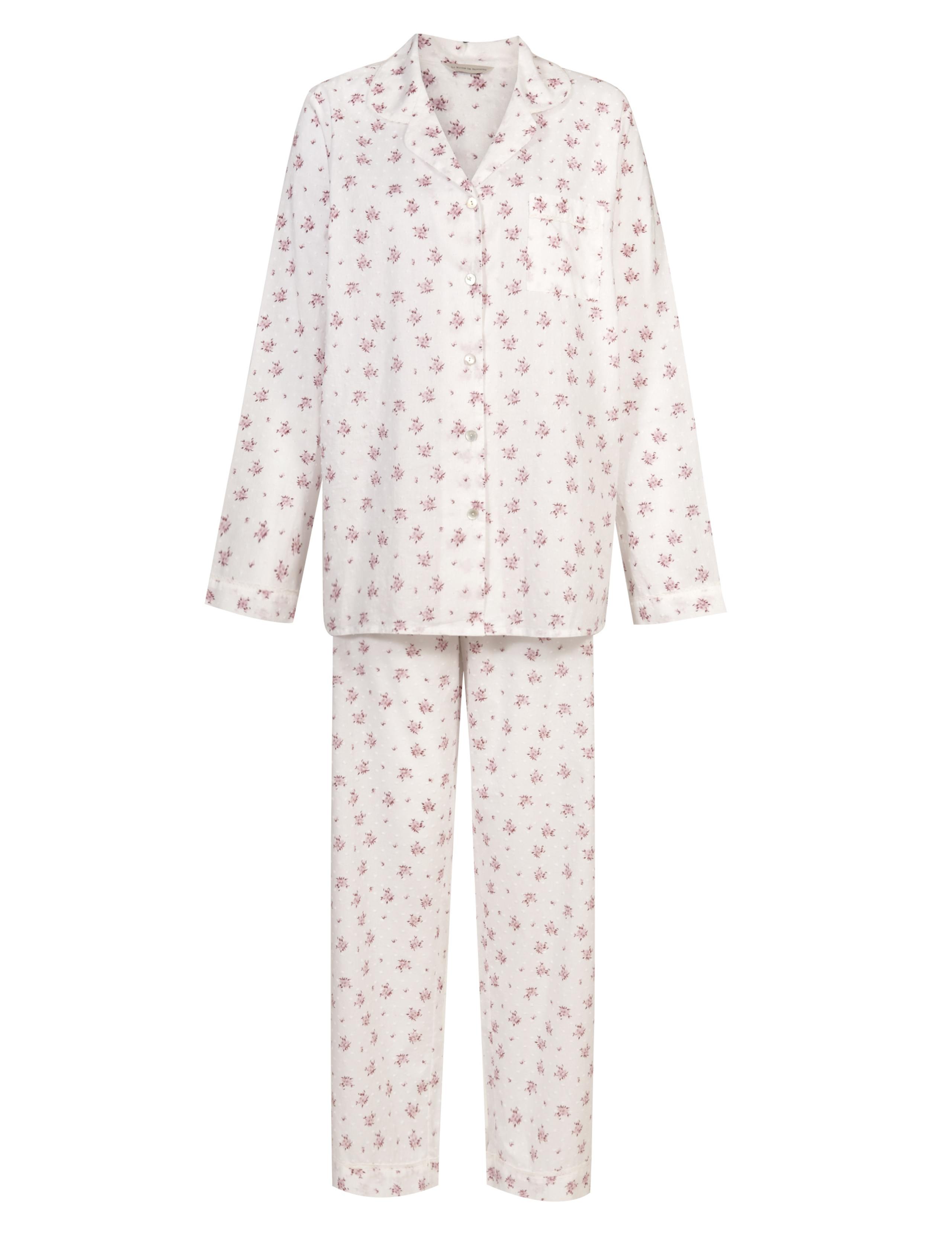 Pure Cotton Rose Print Pyjamas with Cool Comfort™ Technology 4 of 6