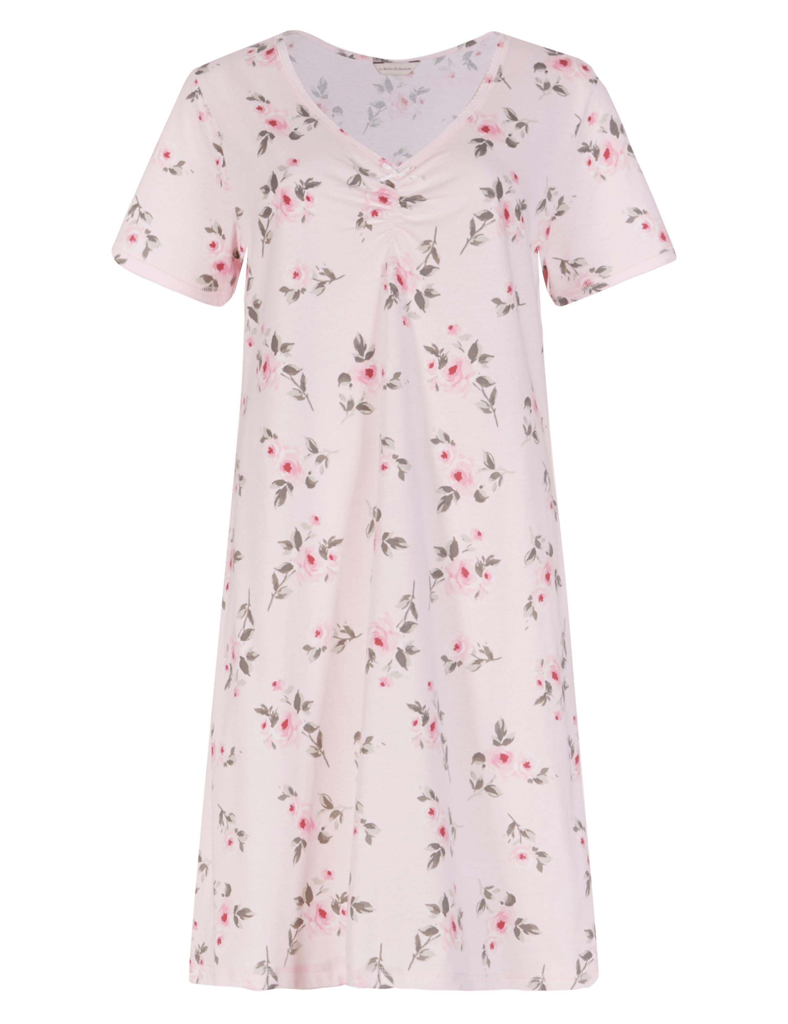Pure Cotton Floral Short Nightdress 2 of 3