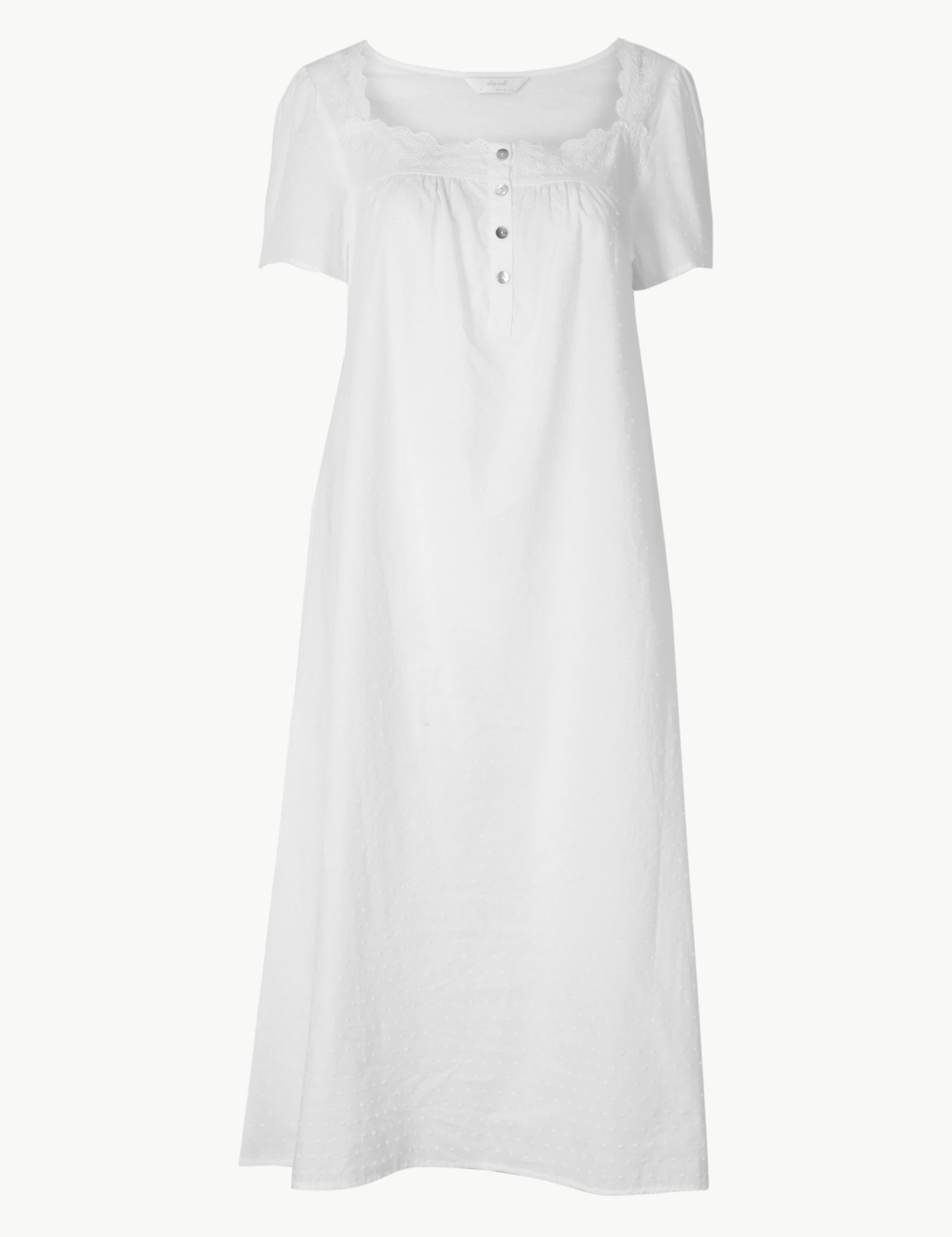 Pure Cotton Dobby Nightdress 2 of 4