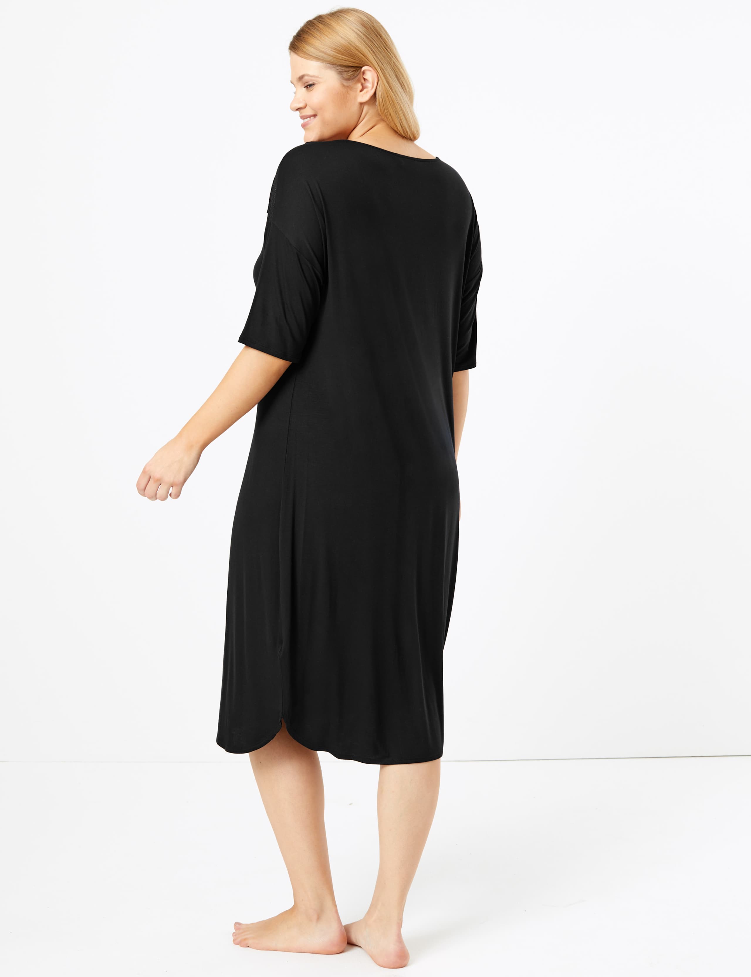 Sumptuously Soft™ Lace Trim Nightdress 4 of 4