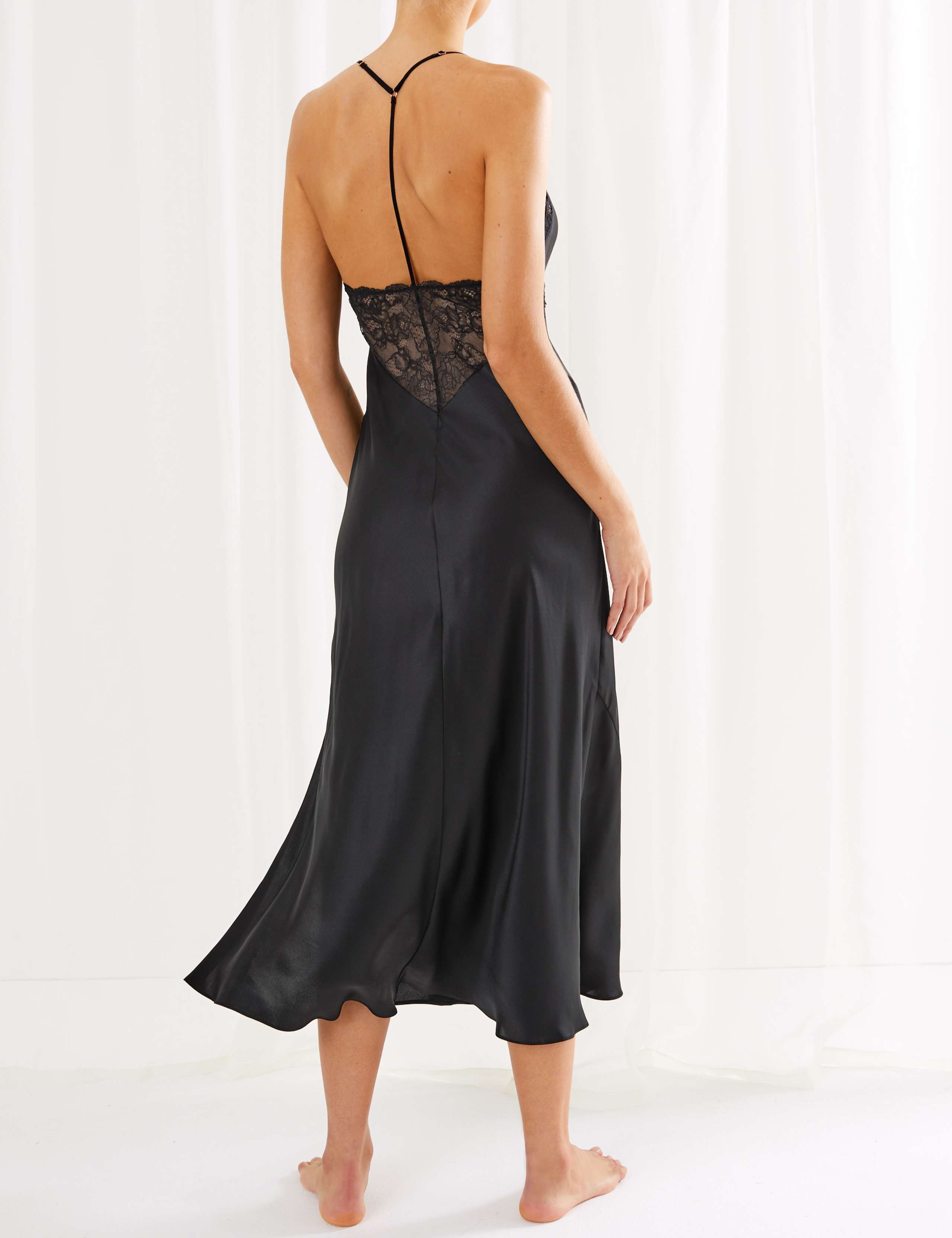 Silk & Lace Long Nightdress 3 of 4