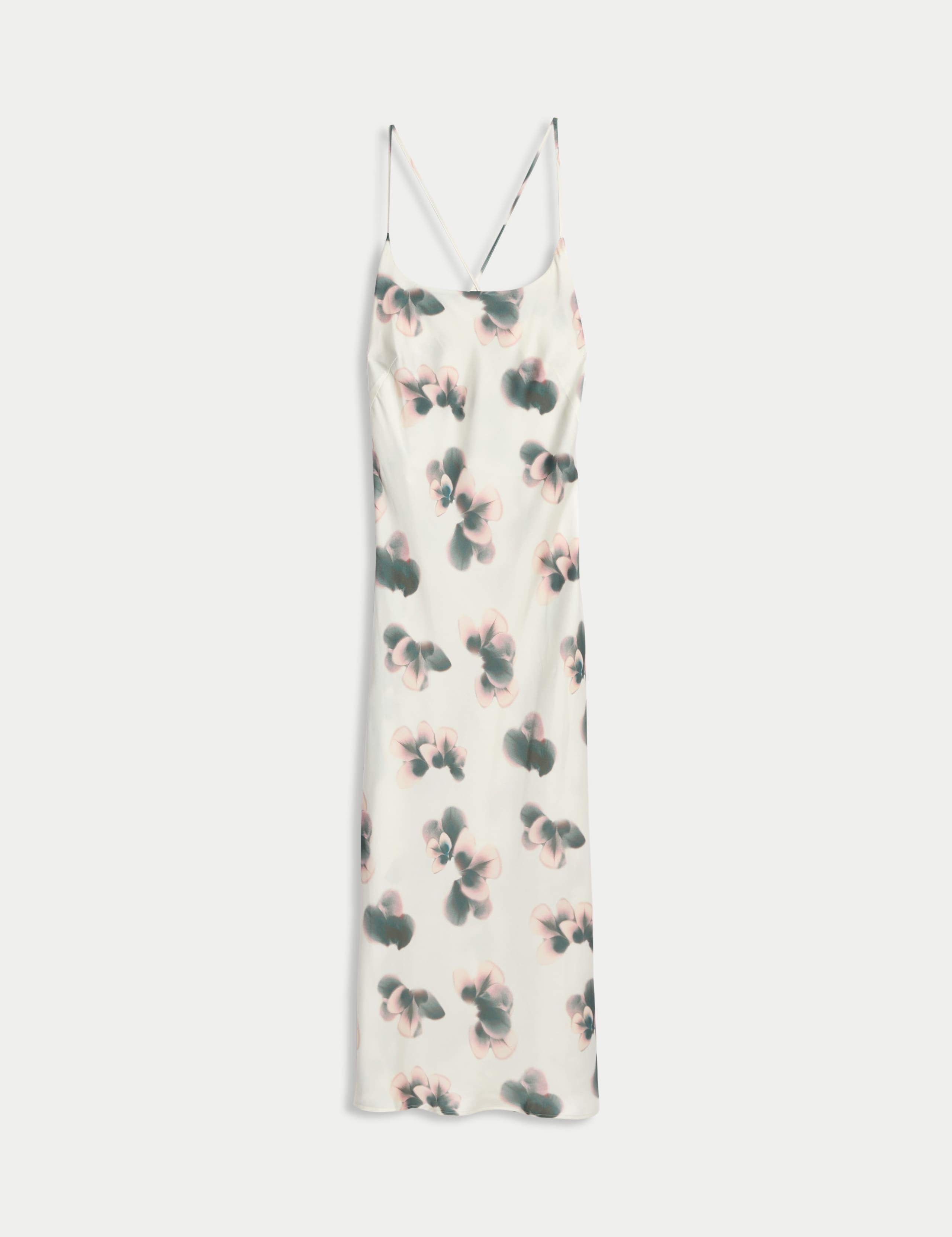 Satin Floral Long Chemise 2 of 6