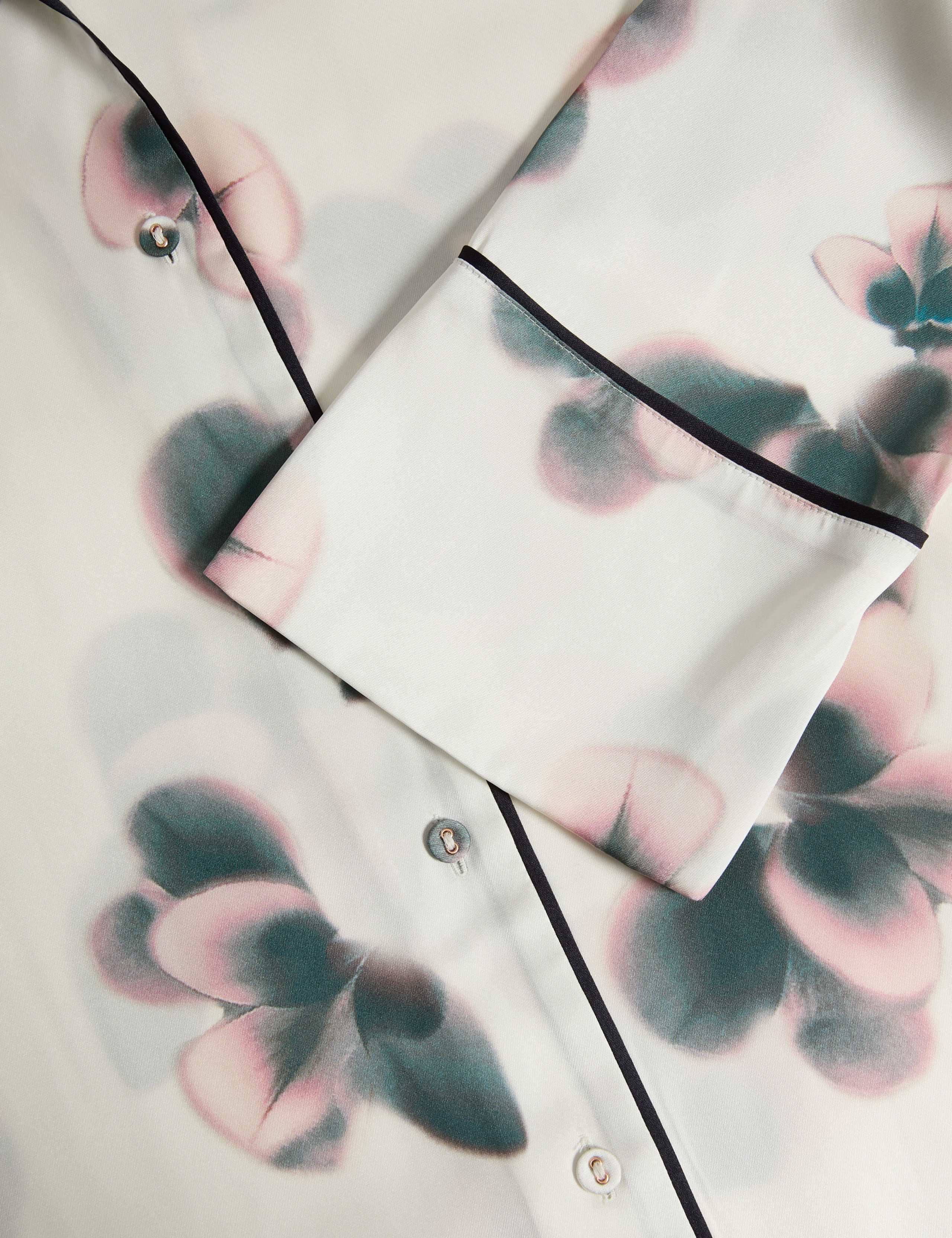Satin Floral Print Pyjama Set 8 of 8