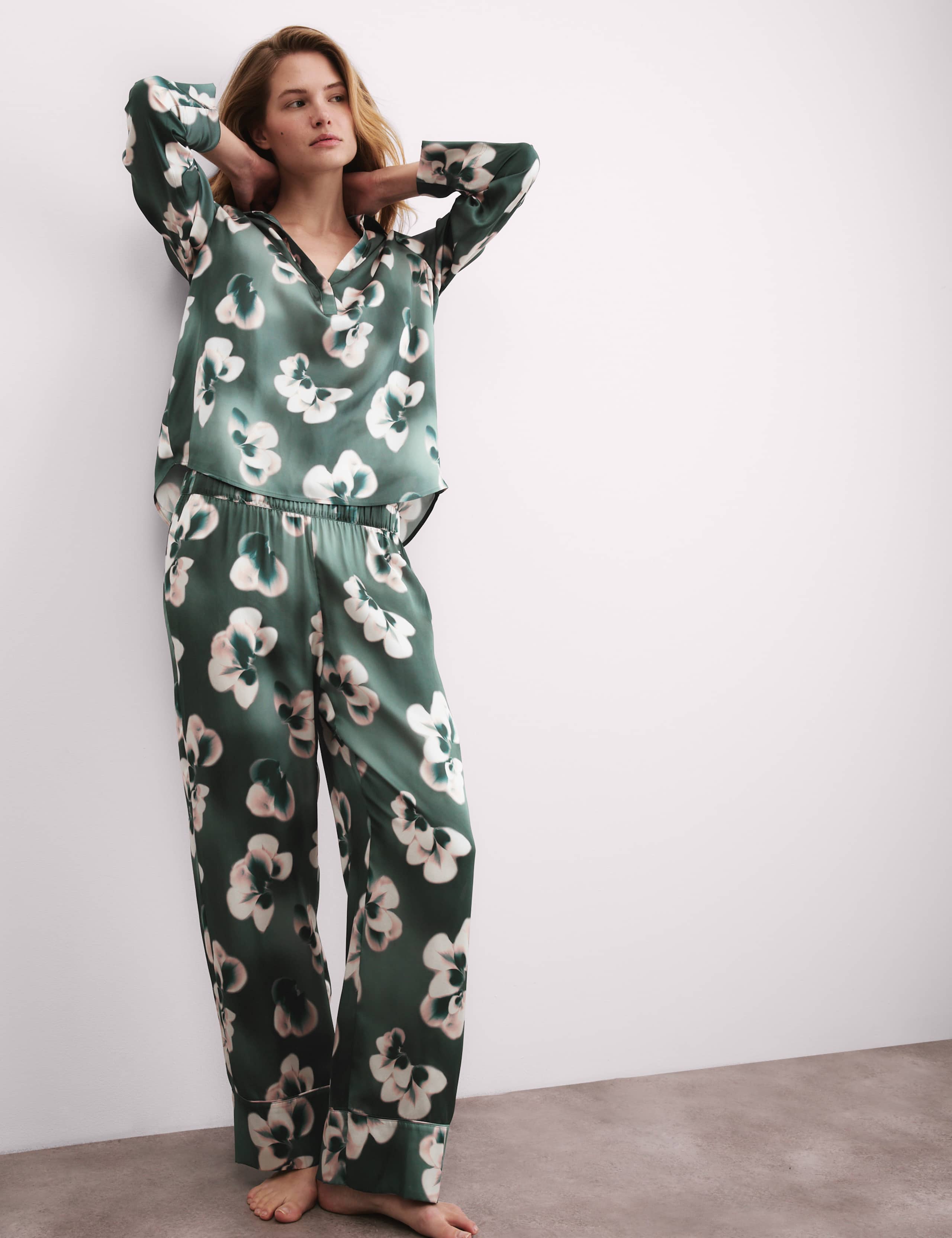 Satin Floral Pyjama Bottoms 4 of 4