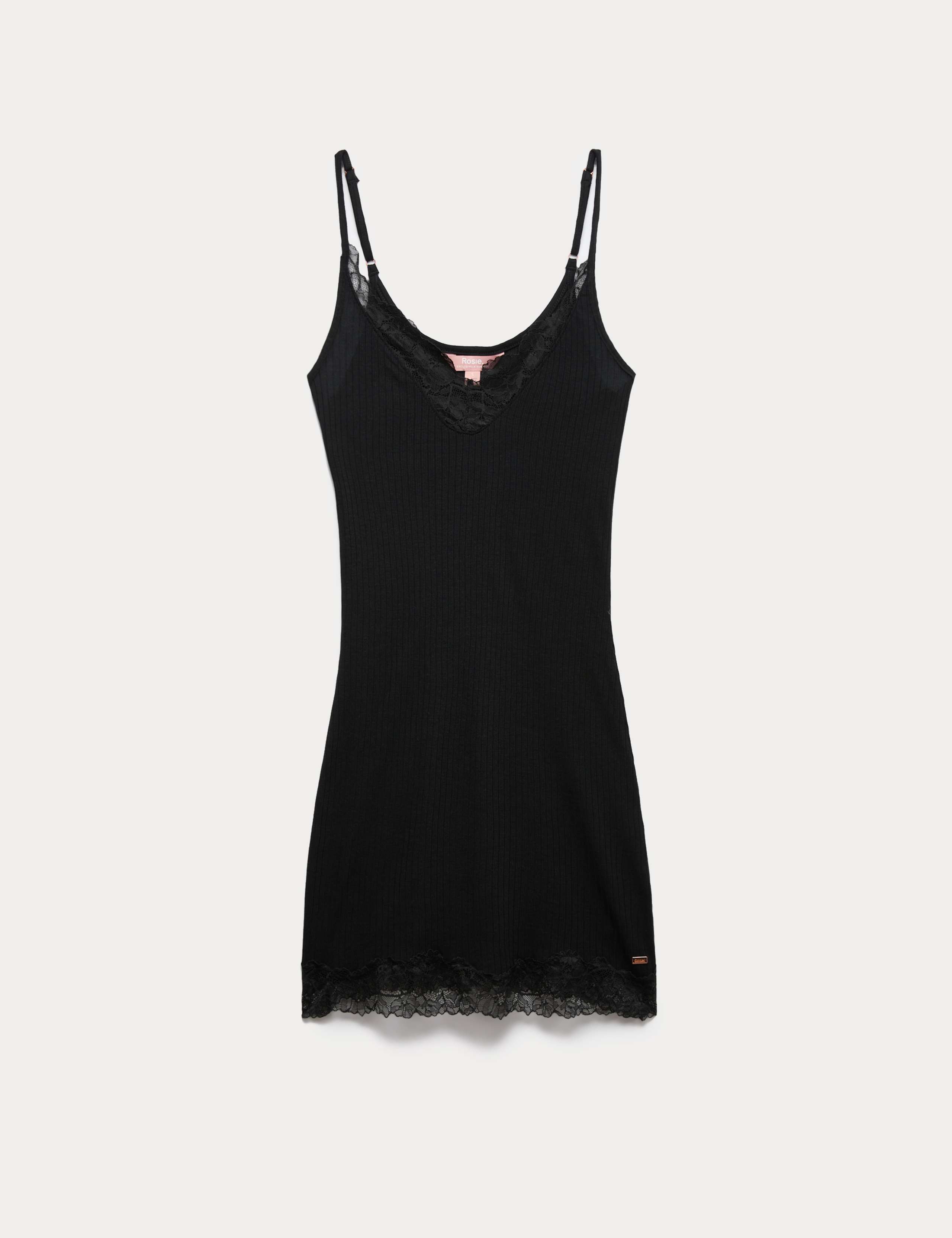 Lace Ribbed Chemise with Wool 2 of 5