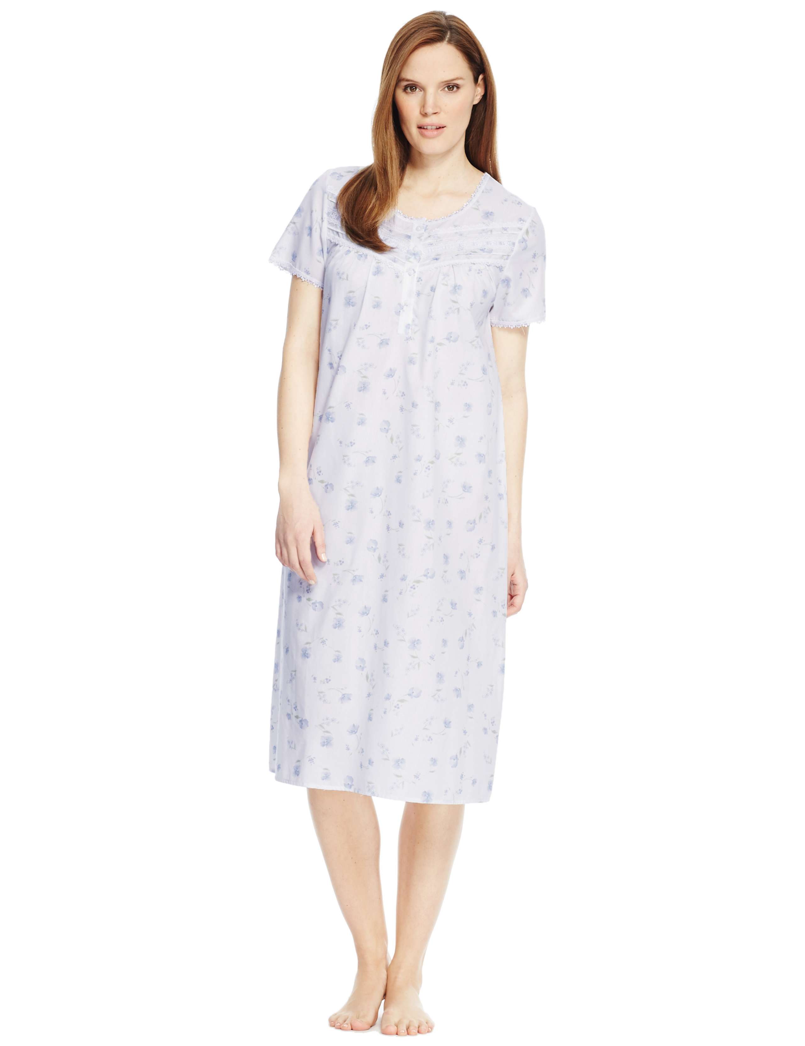 Secret Support™ Short Sleeve Floral Nightdress 1 of 4