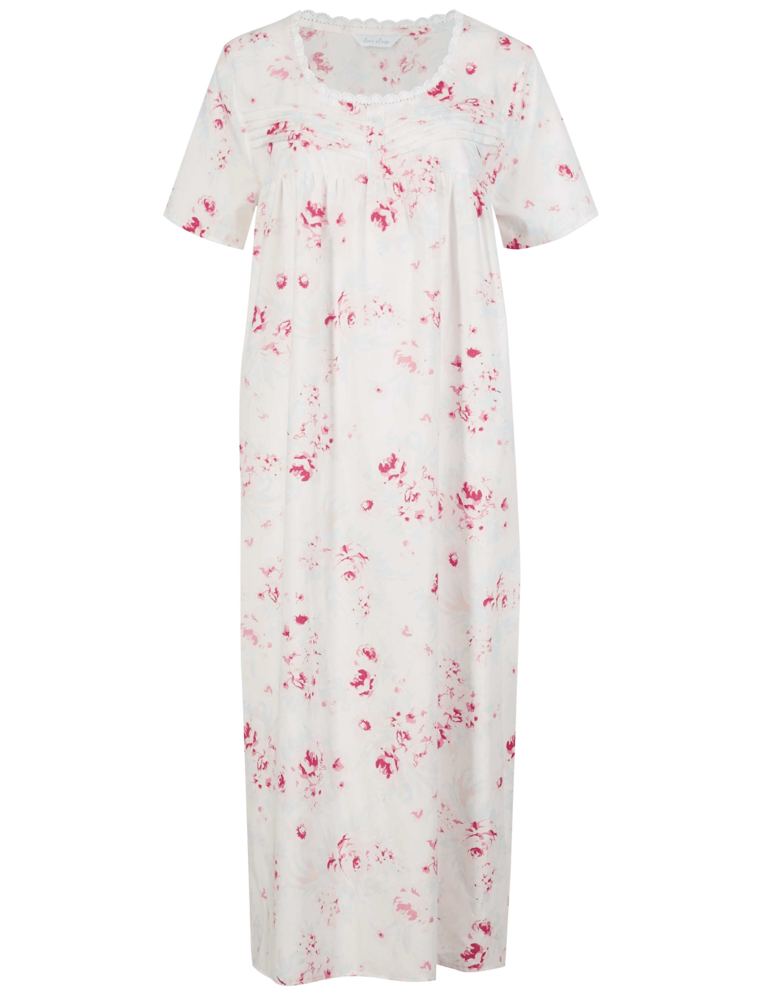 Cotton Blend Printed Pintuck Nightdress 3 of 4