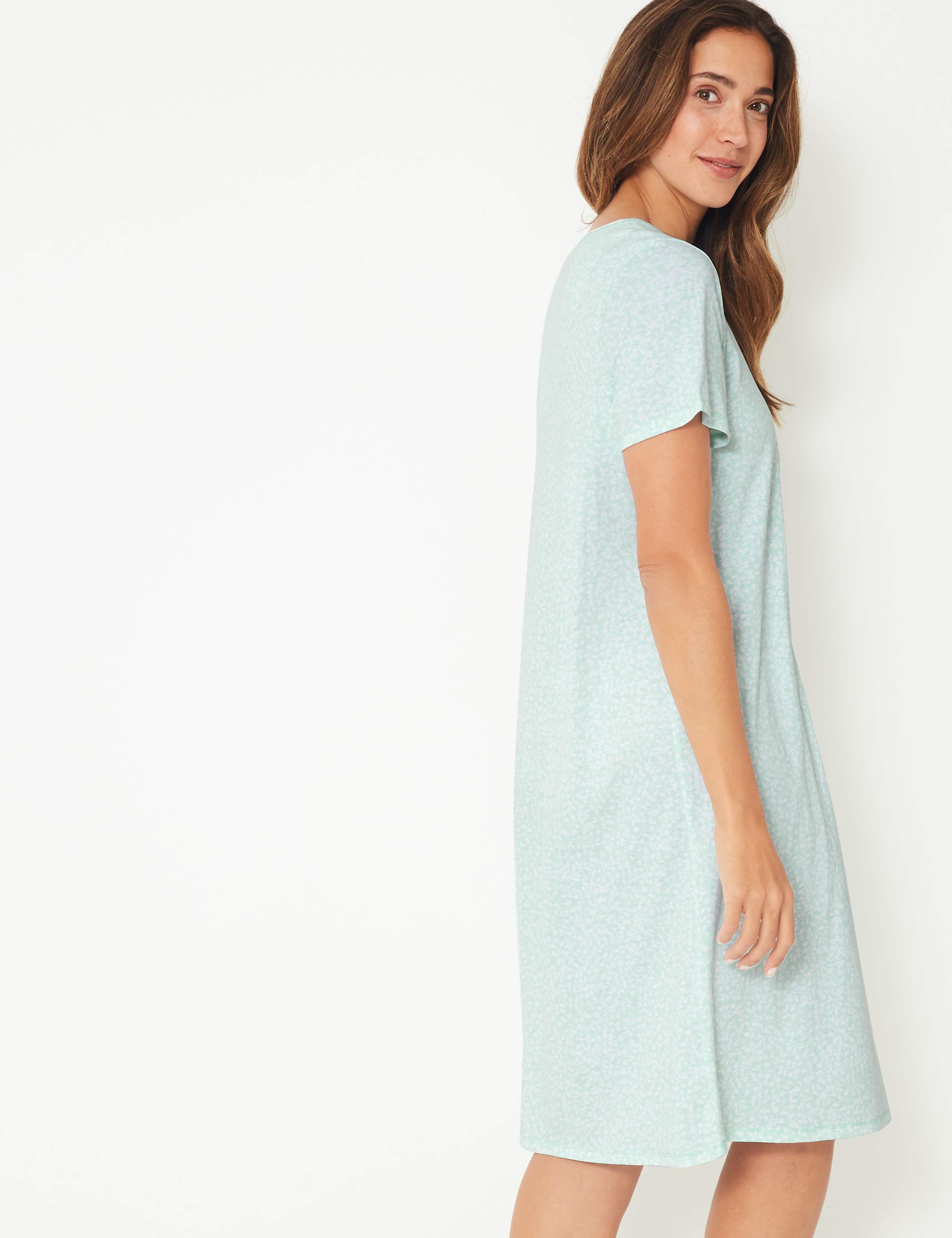 Jersey Leaf Short Nightdress 4 of 4