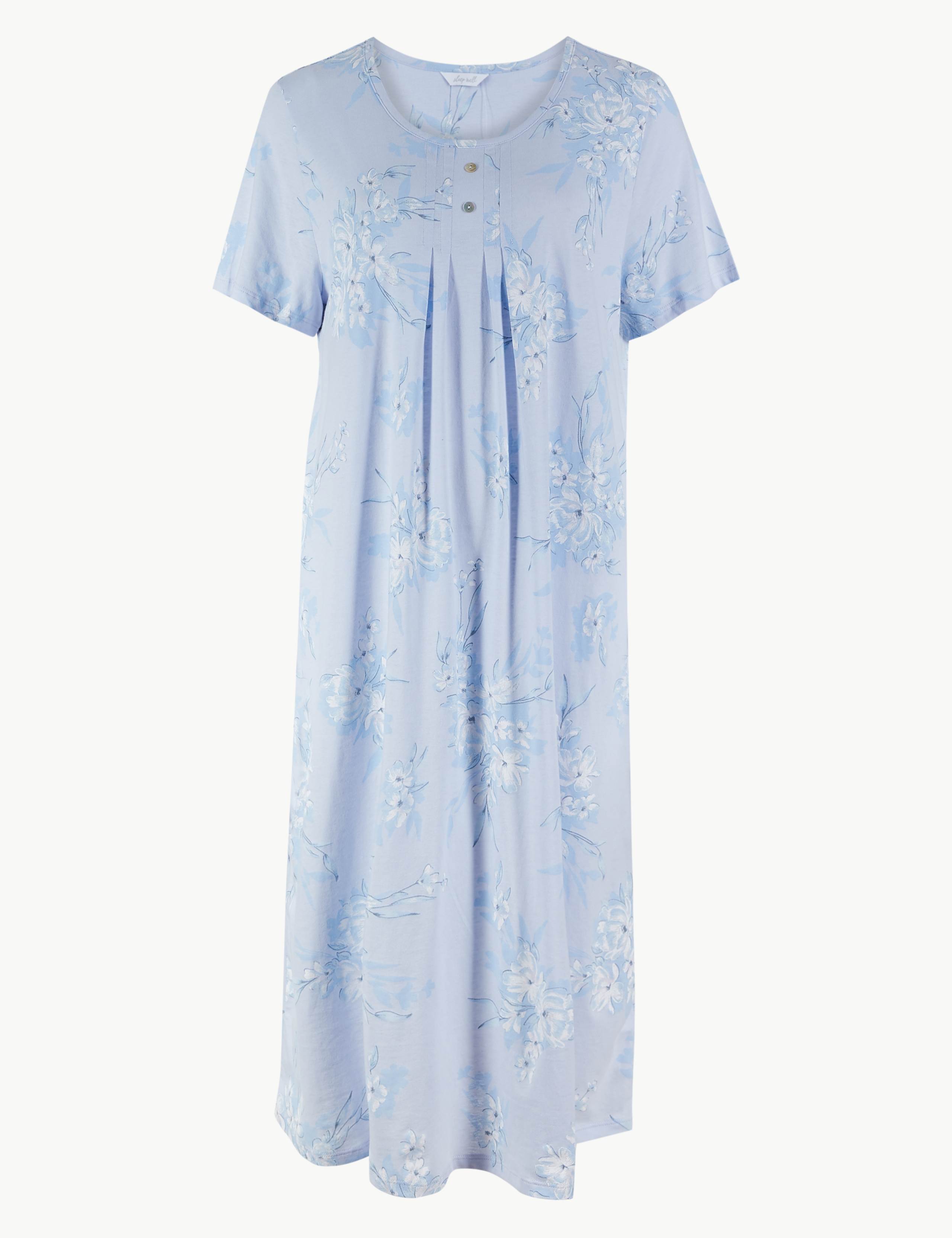 Jersey Floral Short Sleeve Nightdress 2 of 4