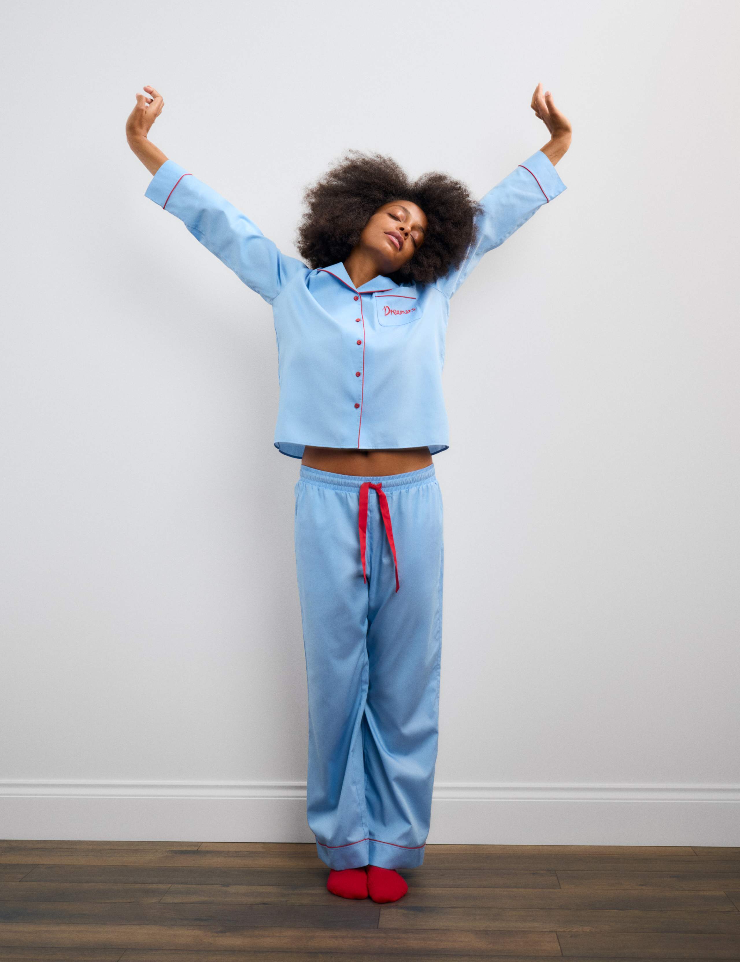 Pure Cotton Sateen 'Dreamers' Pyjama Set 5 of 7