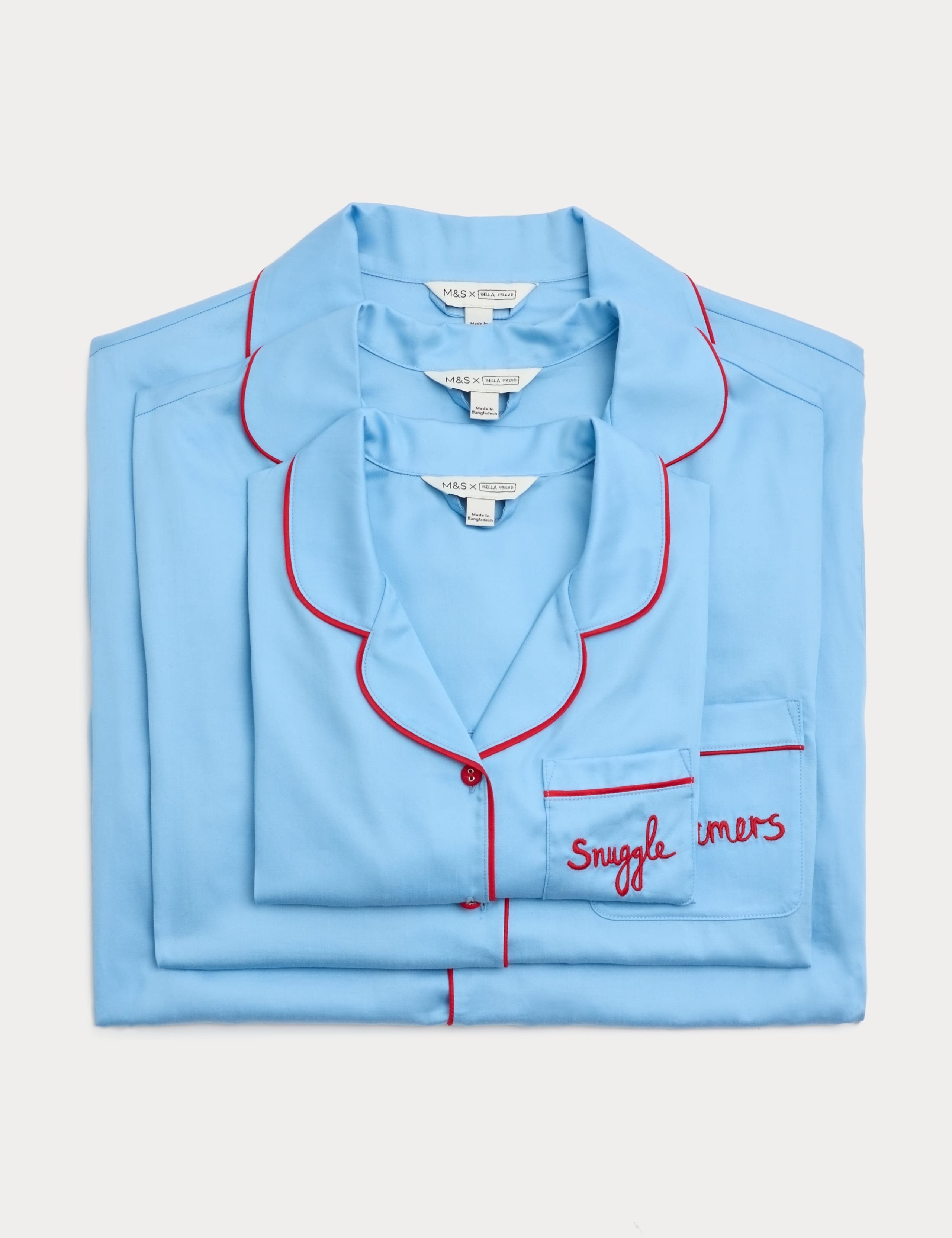 Pure Cotton Sateen Slogan Pyjama Set 7 of 7