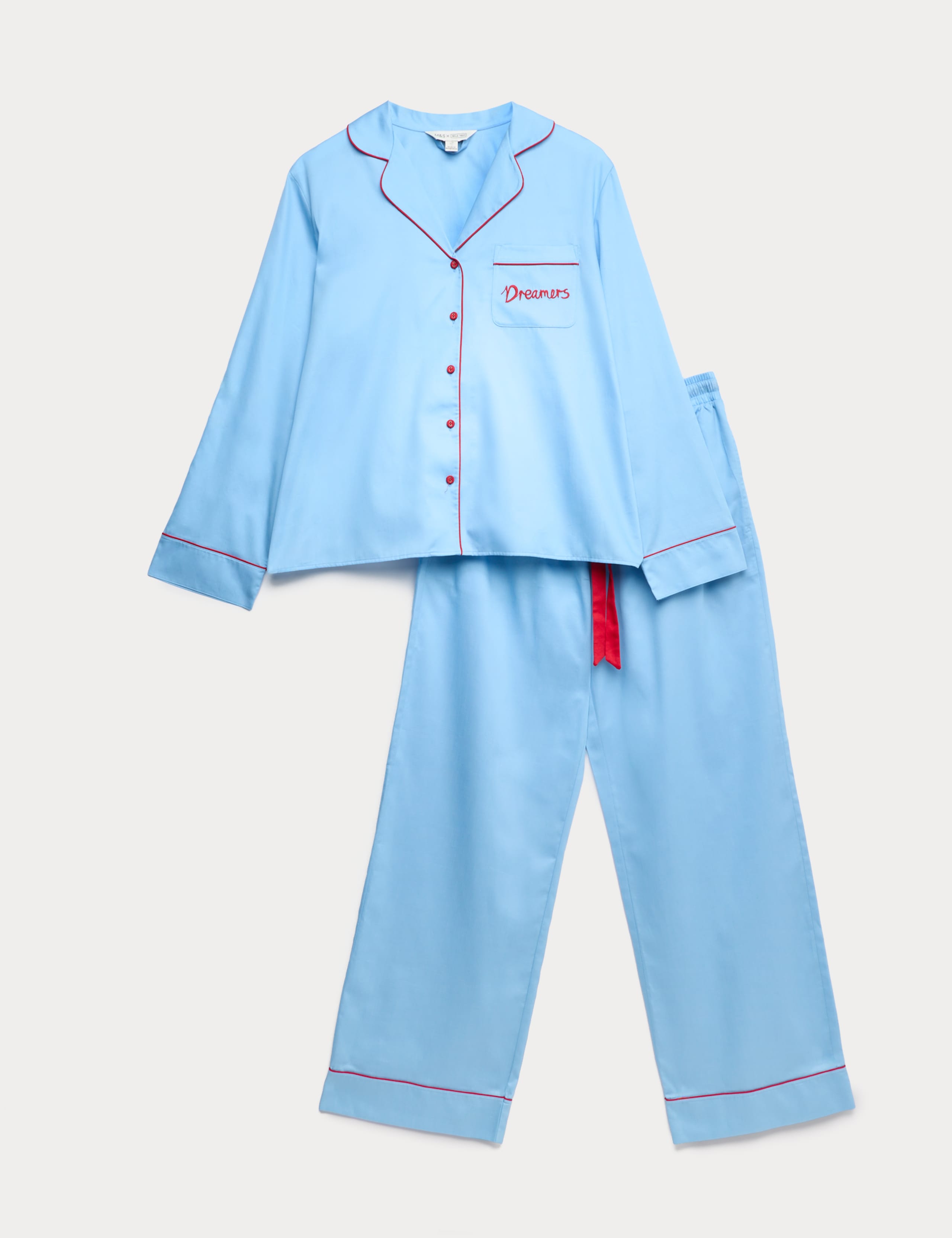 Pure Cotton Sateen Slogan Pyjama Set 2 of 7