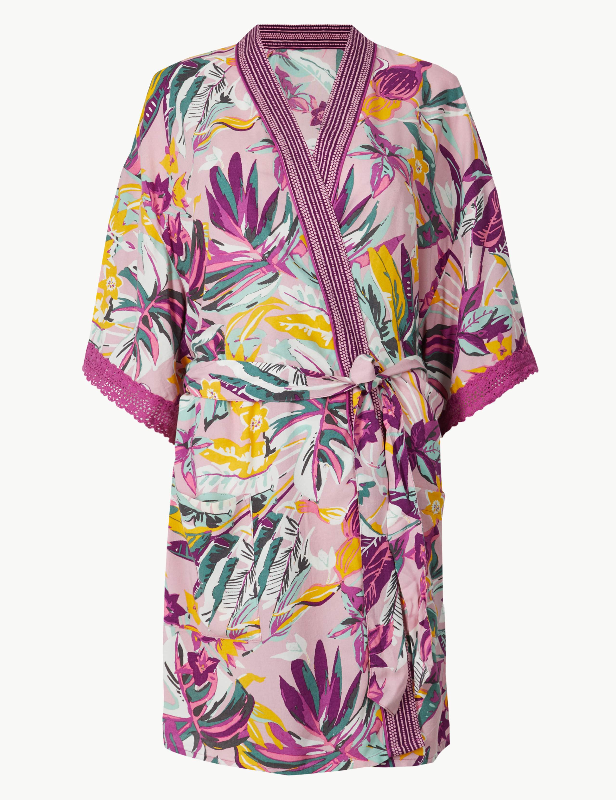 Tropical Wrap Short Dressing Gown 2 of 4
