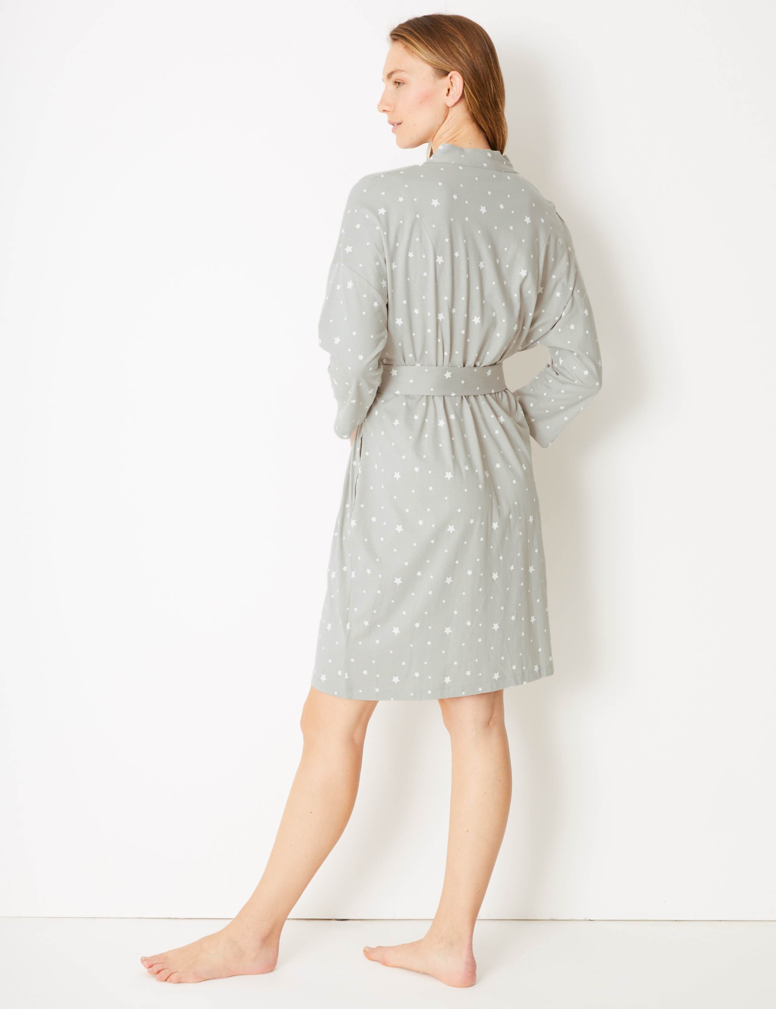 Cool Comfort™ Cotton Modal Star Dressing Gown 3 of 4
