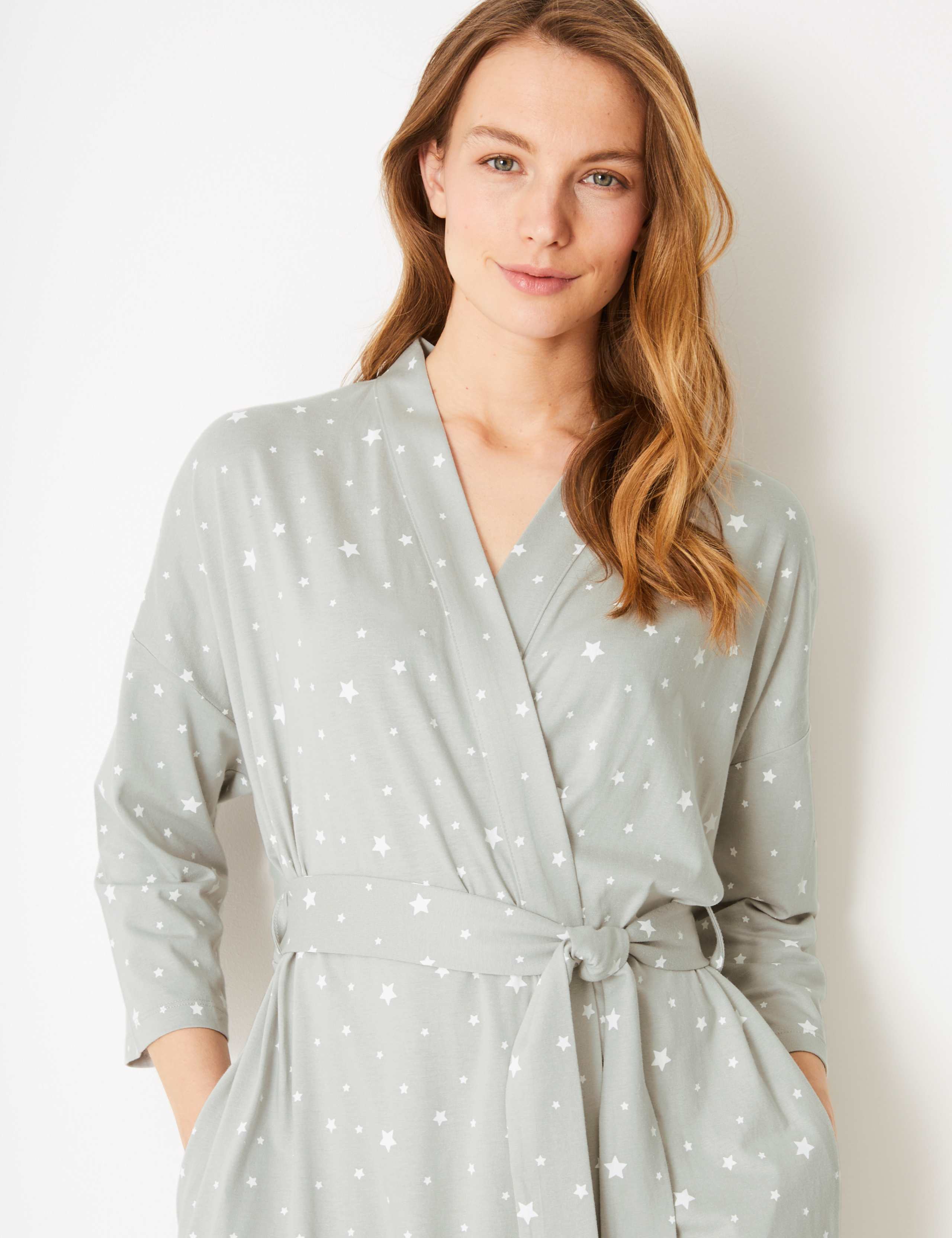 Cool Comfort™ Cotton Modal Star Dressing Gown 4 of 4
