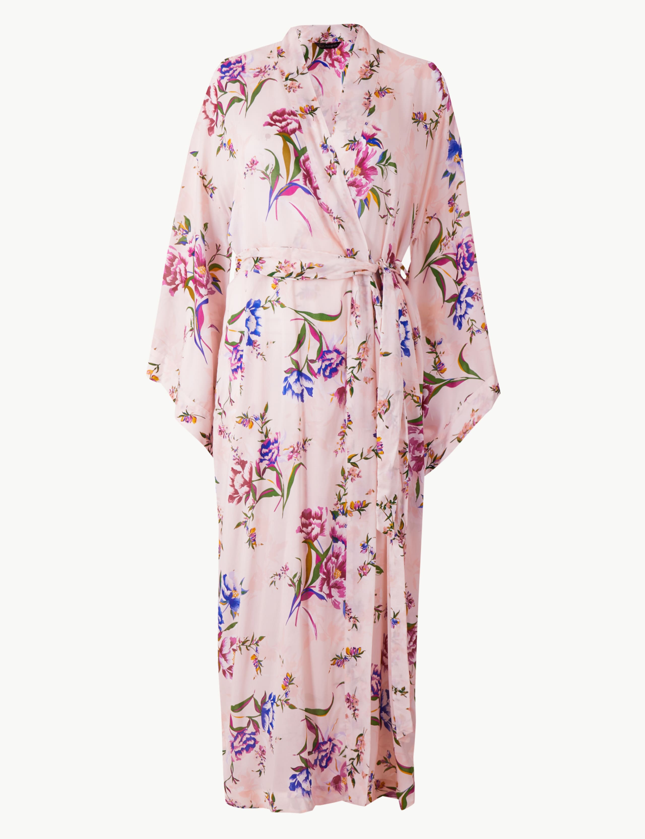 Pure Modal Floral Wrap Dressing Gown 2 of 2