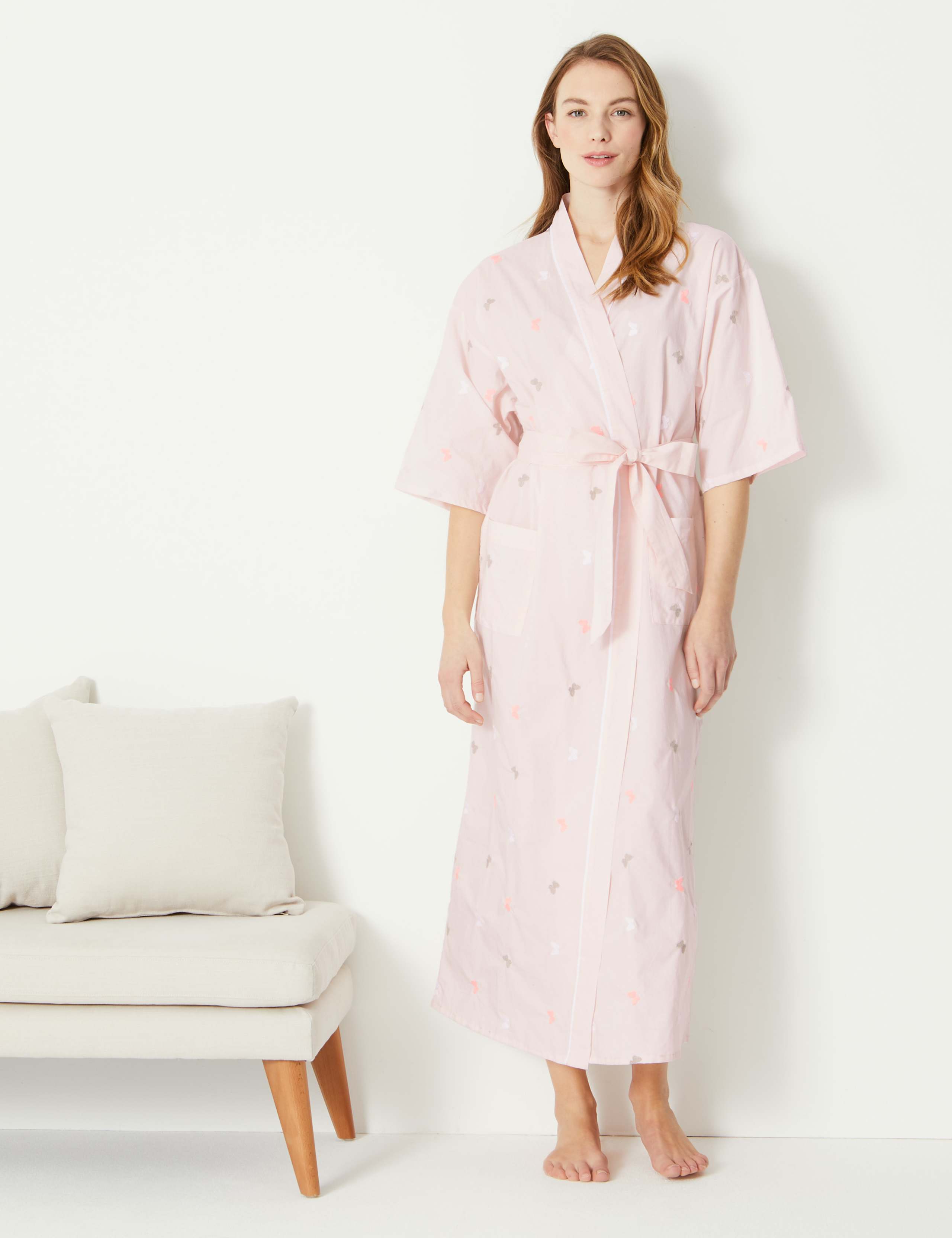 Pure Cotton Butterfly Dressing Gown 1 of 4