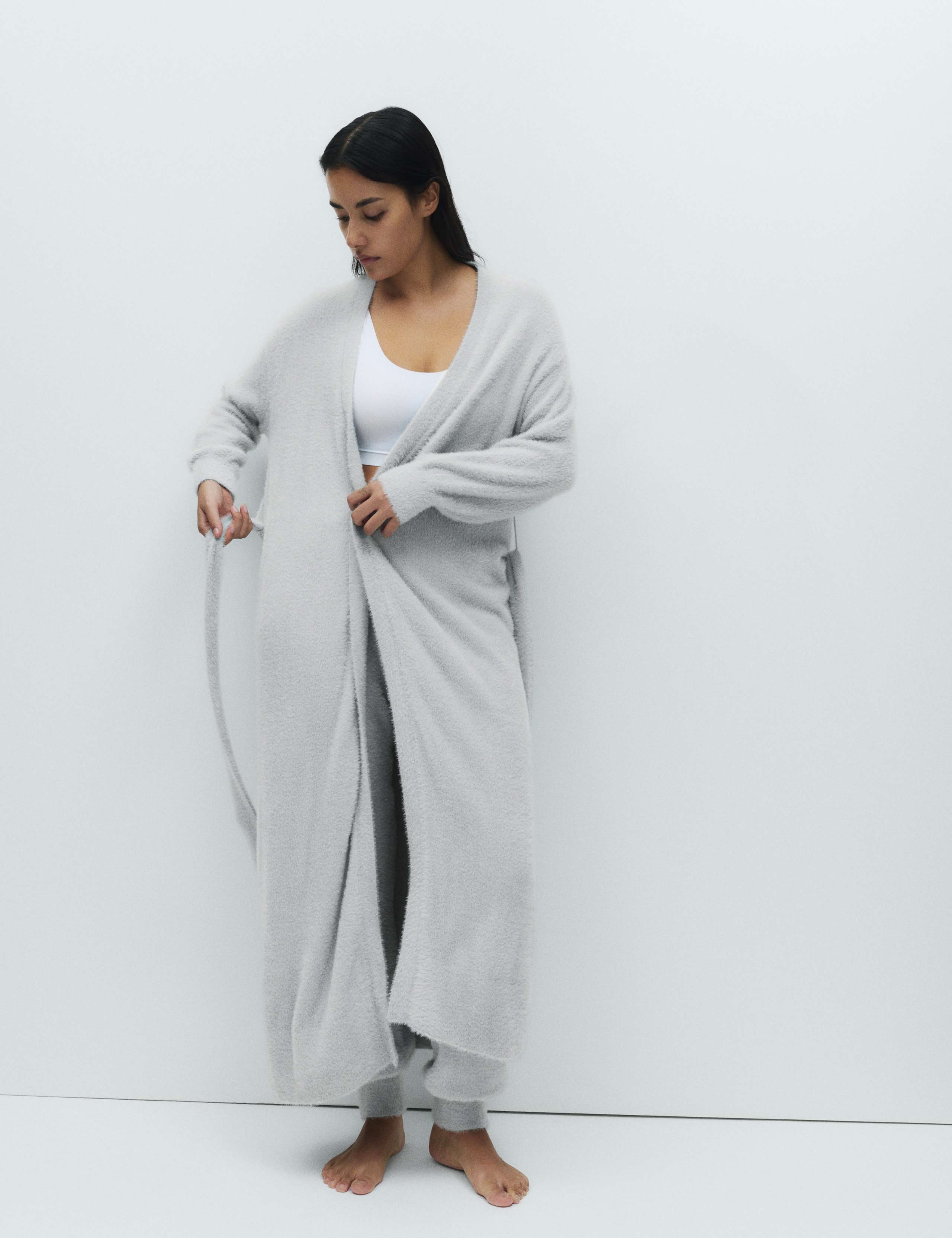 Feather Knit Tie Wrap 3 of 5