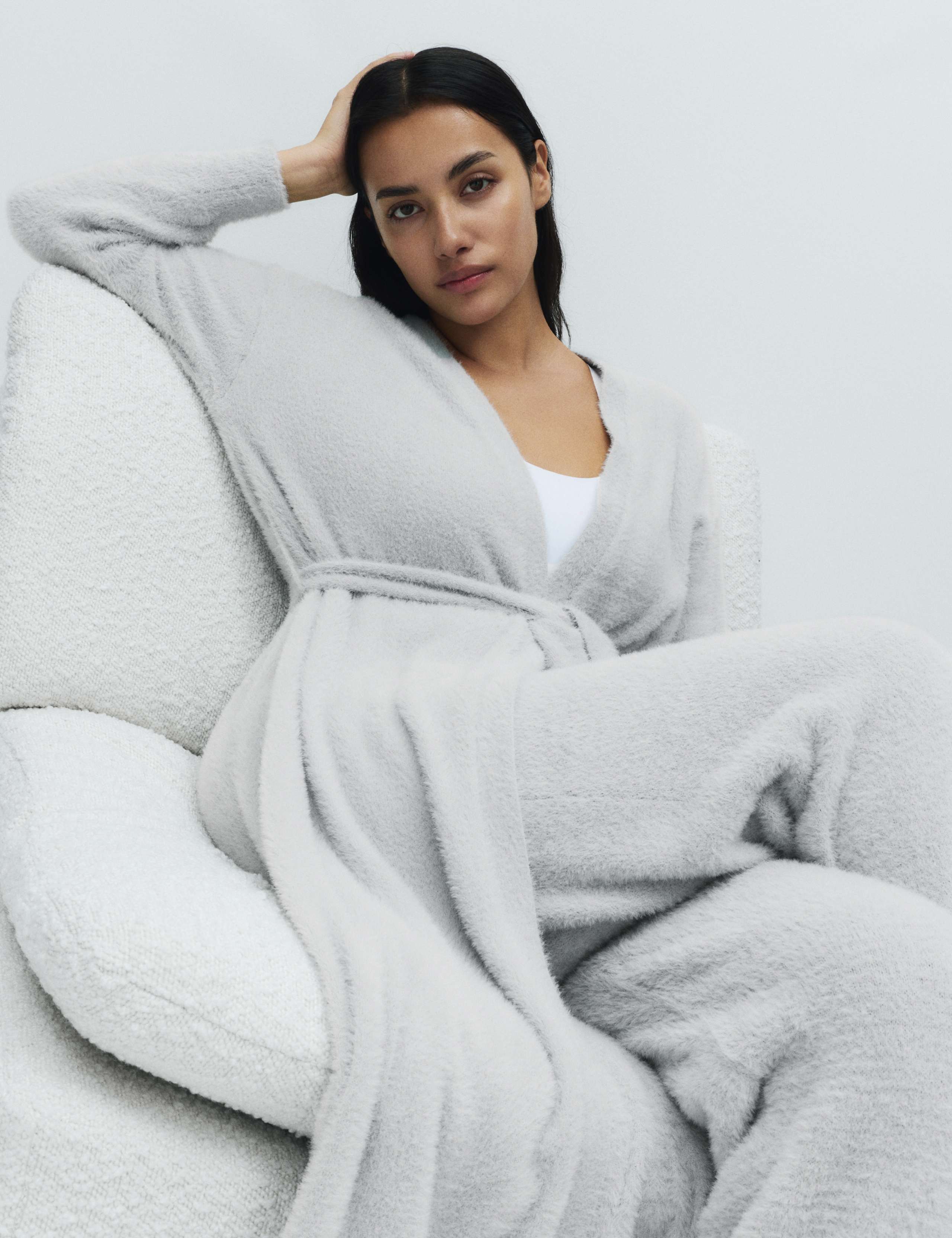 Feather Knit Tie Wrap 4 of 5