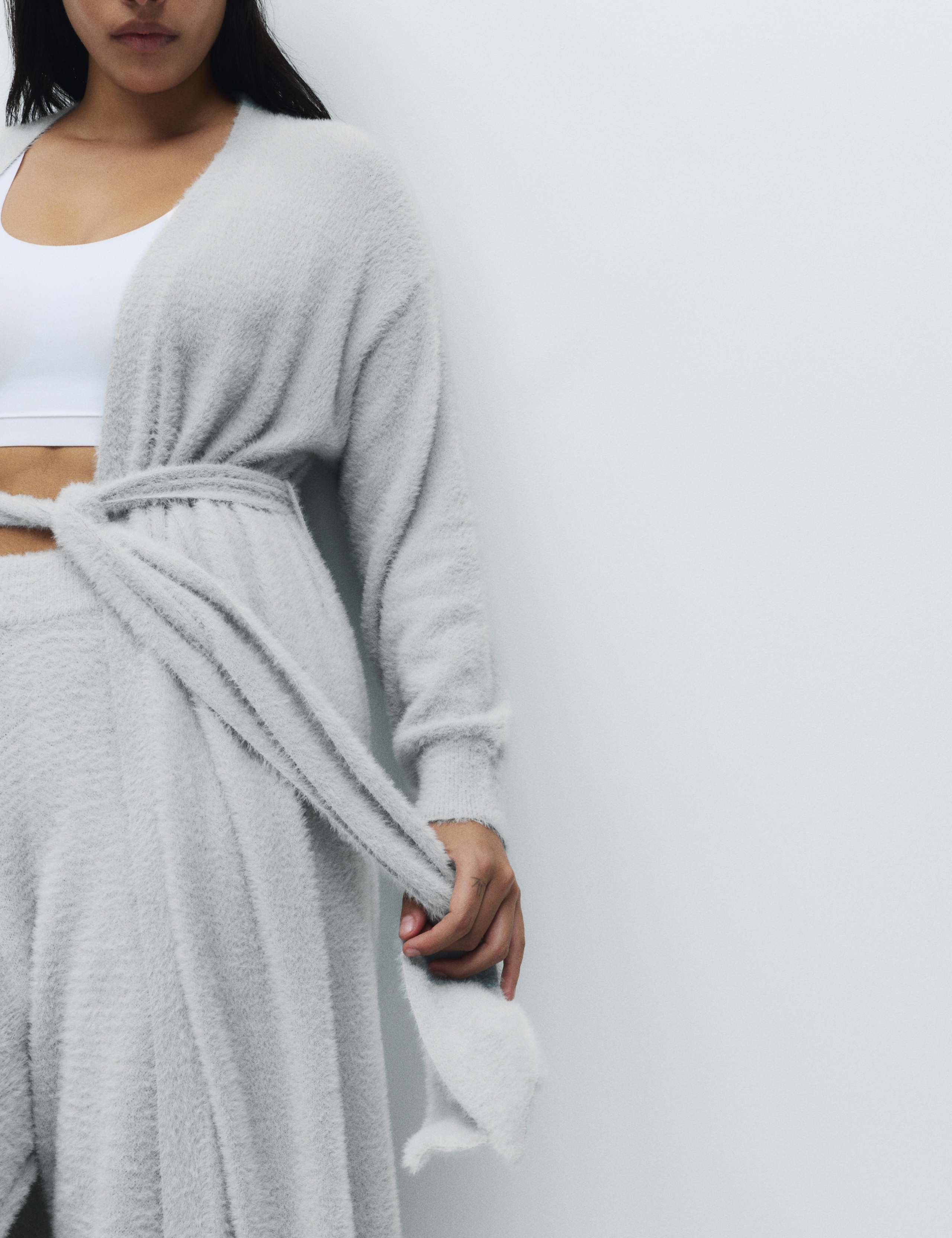 Feather Knit Tie Wrap 5 of 5