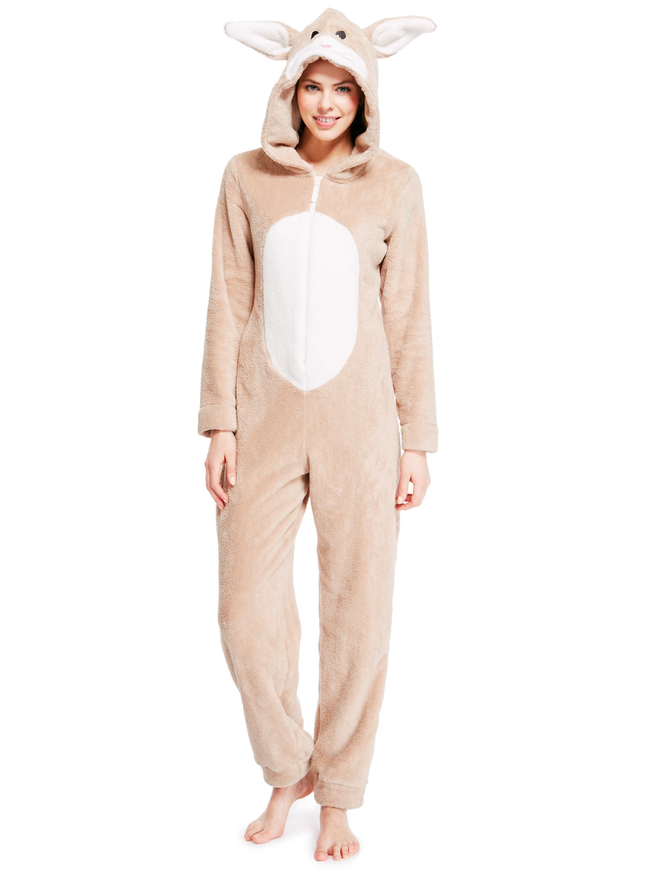 Hooded Bunny Cosy Fleece Onesie 1 of 5
