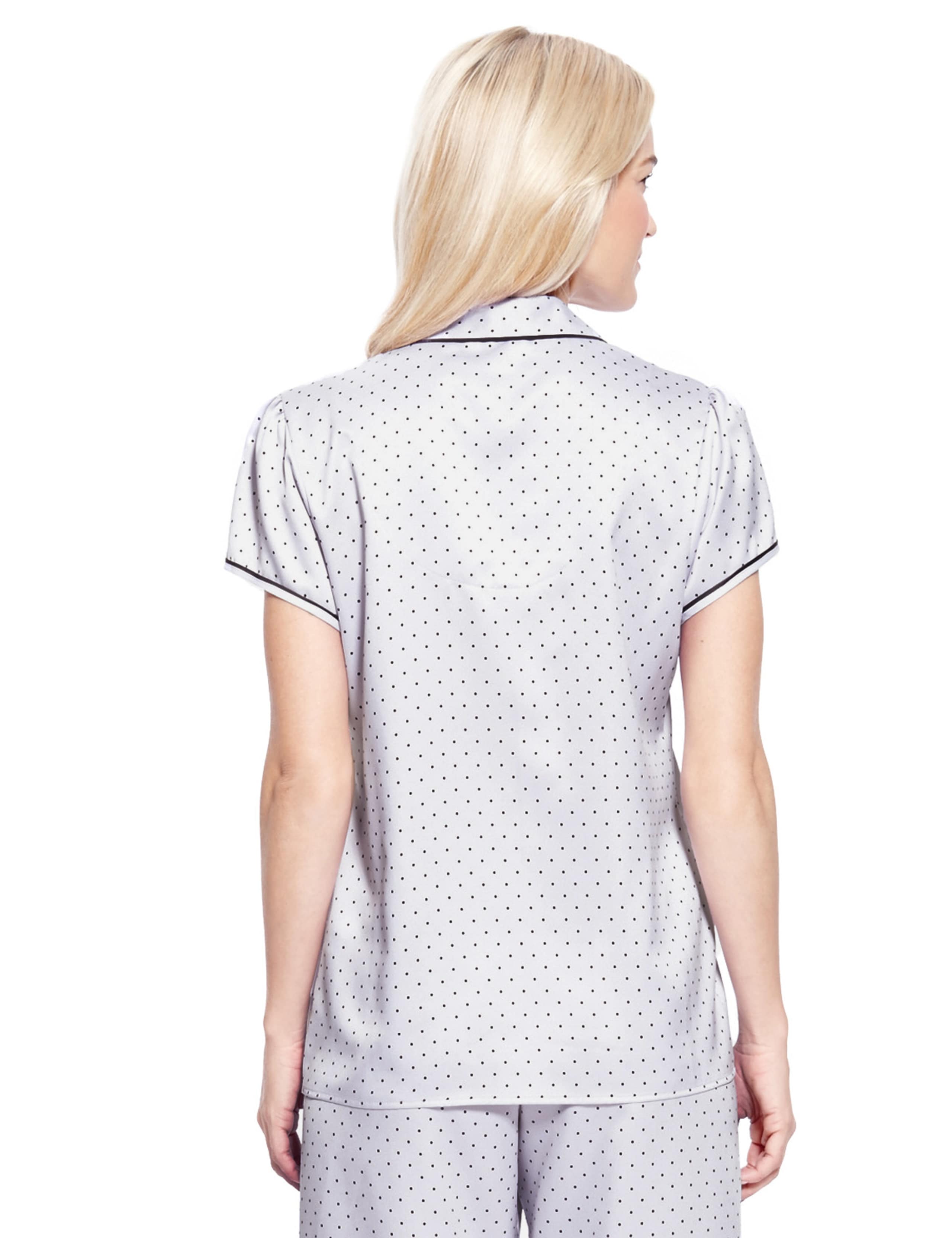 Revere Collar Spotted Satin Pyjamas 4 of 5