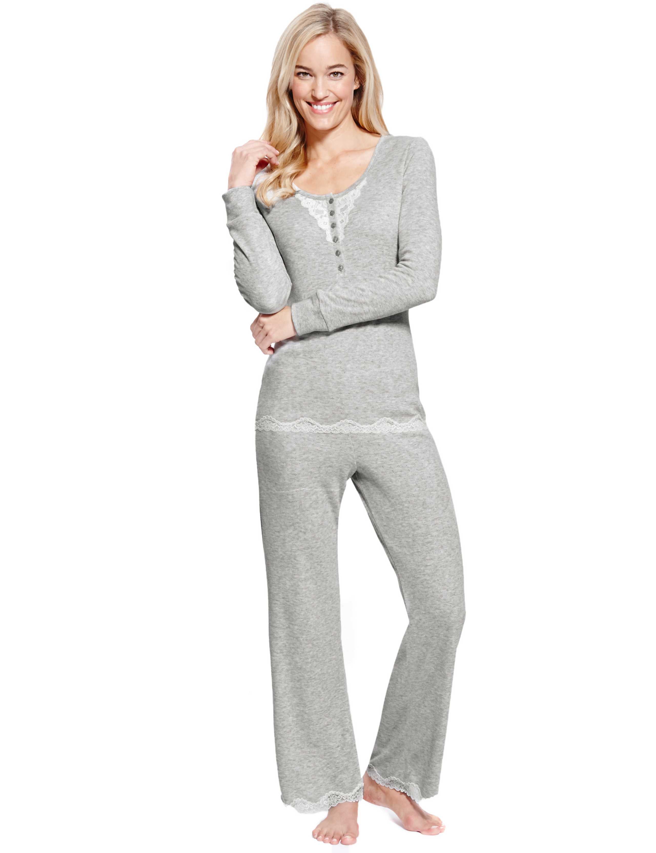 Thermal Wide Leg Pyjamas 1 of 5