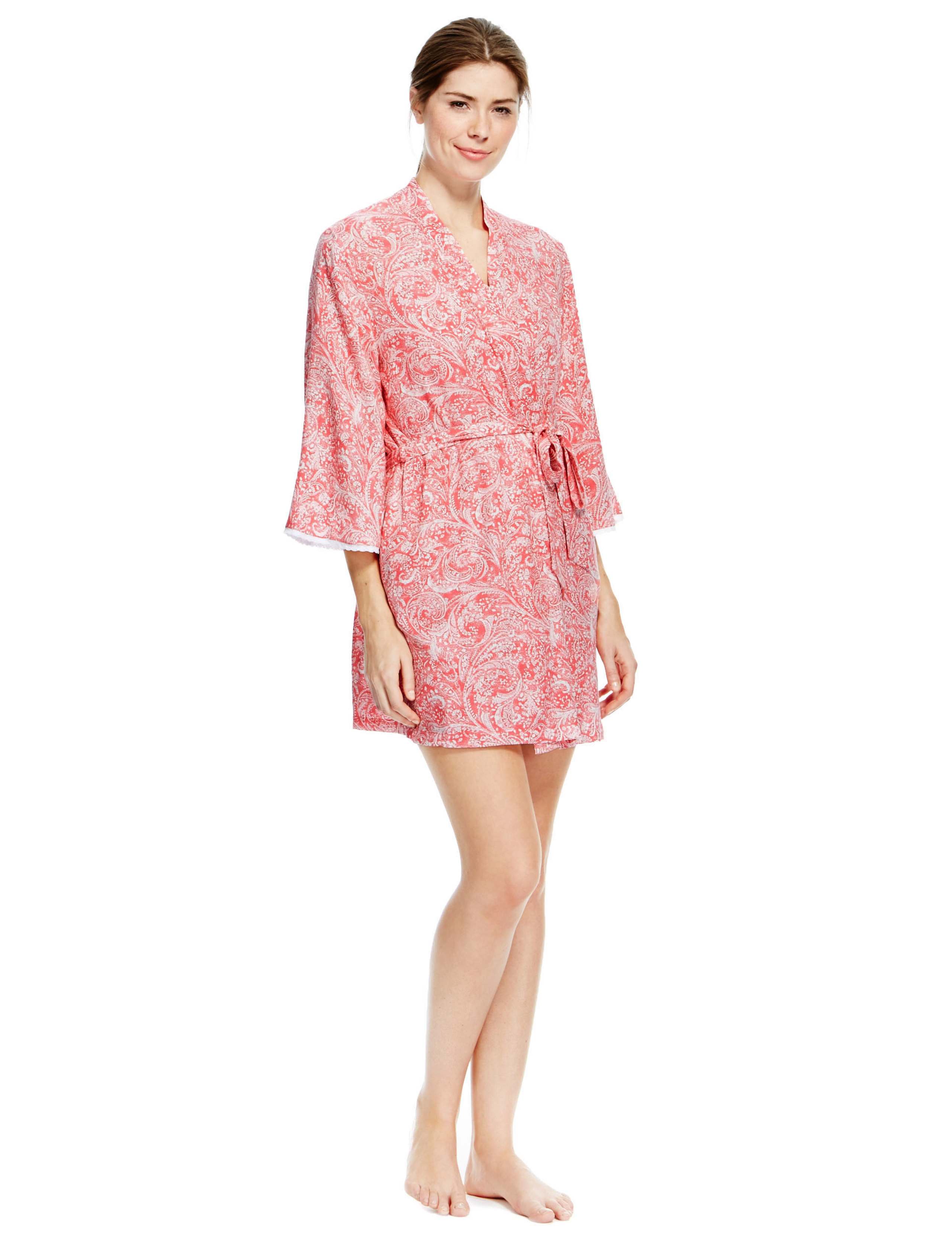 Paisley Print Belted Wrap with Cool Comfort™ Technology 1 of 3