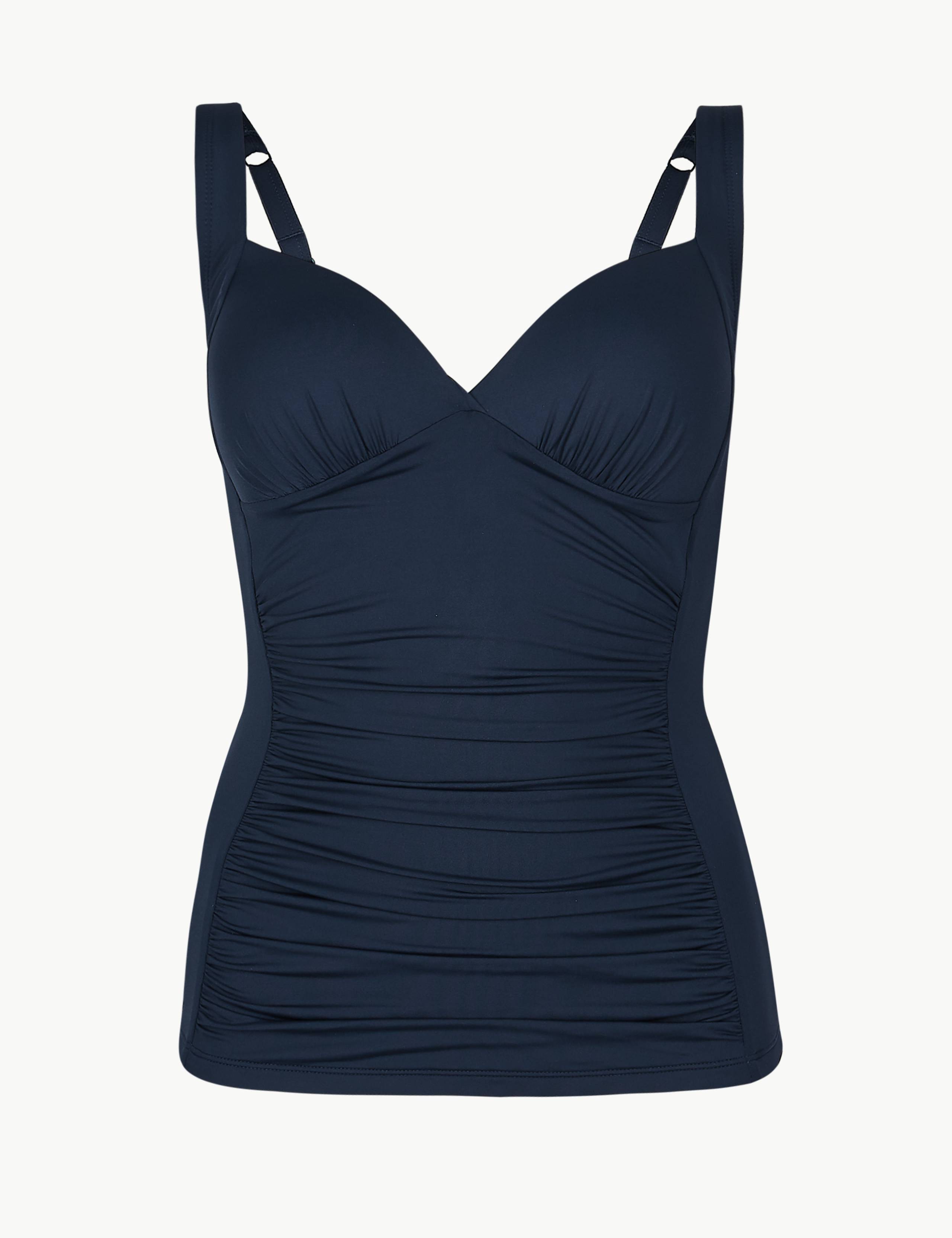 Non-Wired Plunge Tankini Top 2 of 4