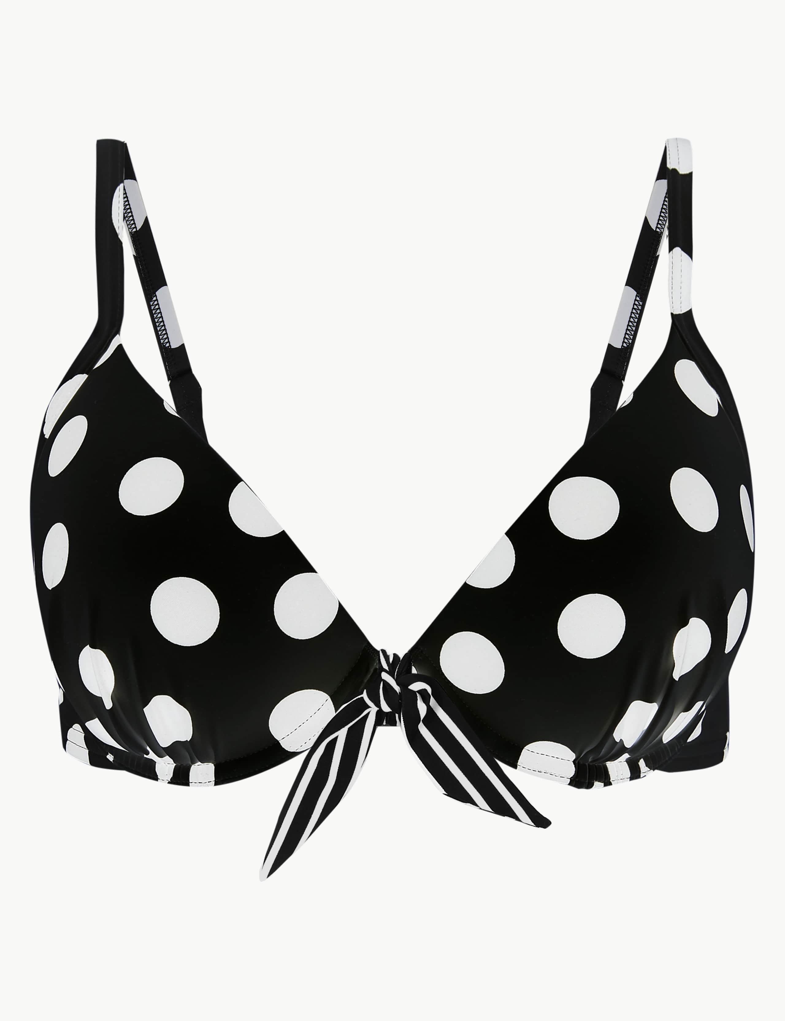 Spot Print Plunge Bikini Top A-G 2 of 4