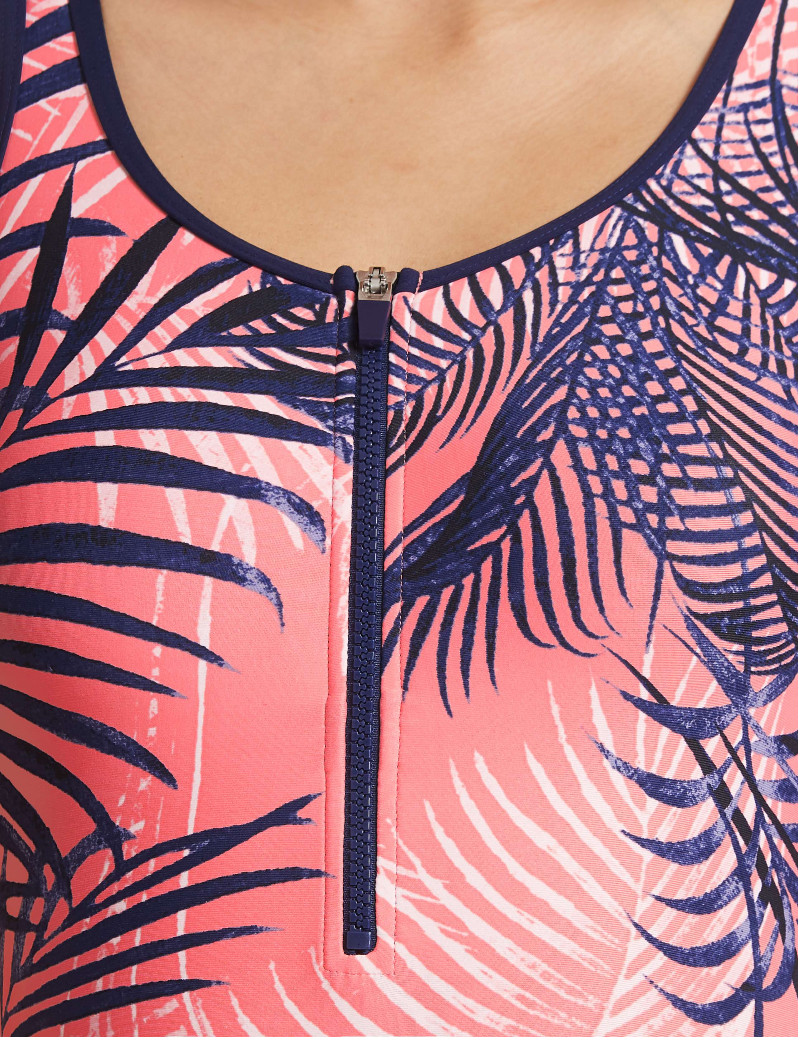 Secret Slimming™ Zip-Up Printed Swimsuit 4 of 4